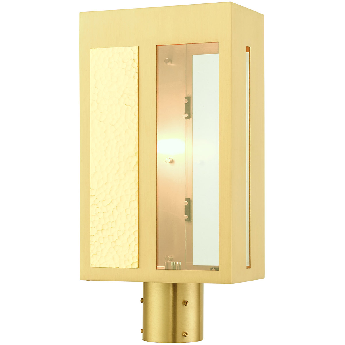 Lafayette 1 Light 17.25 inch Satin Brass Outdoor Post Top Lantern