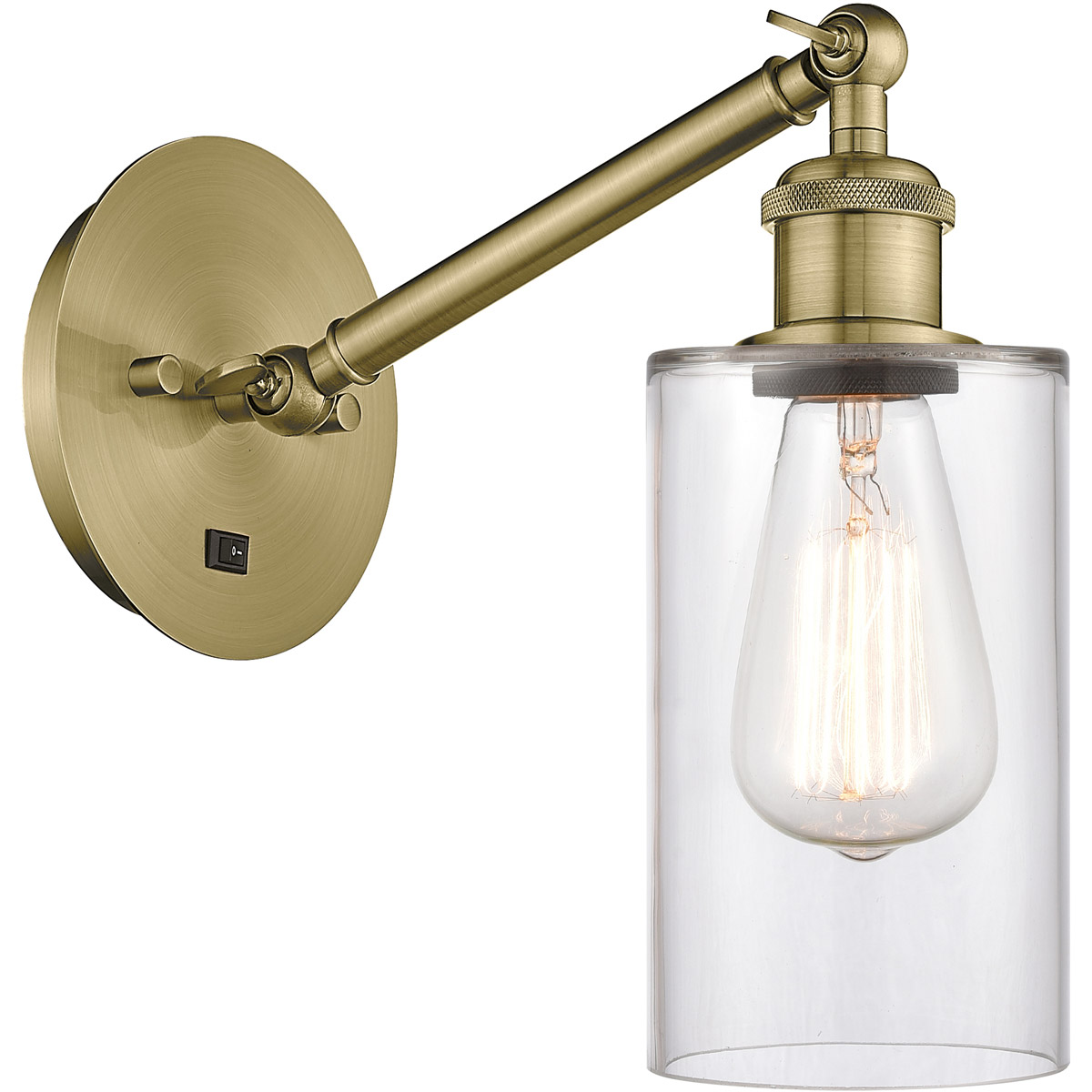 Ballston Clymer 1 Light 5 inch Antique Brass Sconce Wall Light