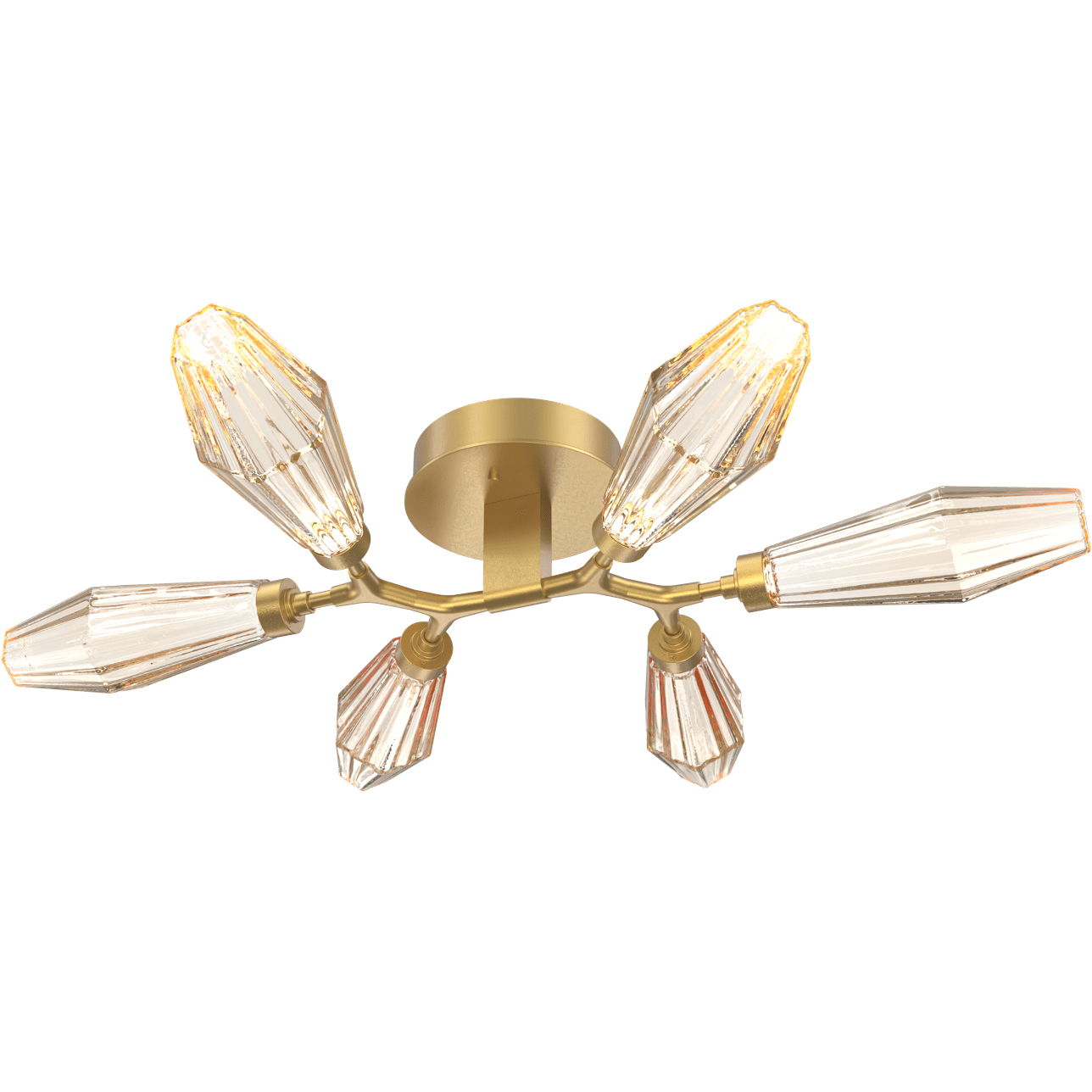 Aalto LED 34.9 inch Gilded Brass Flush Mount Ceiling Light in 3000K LED ...