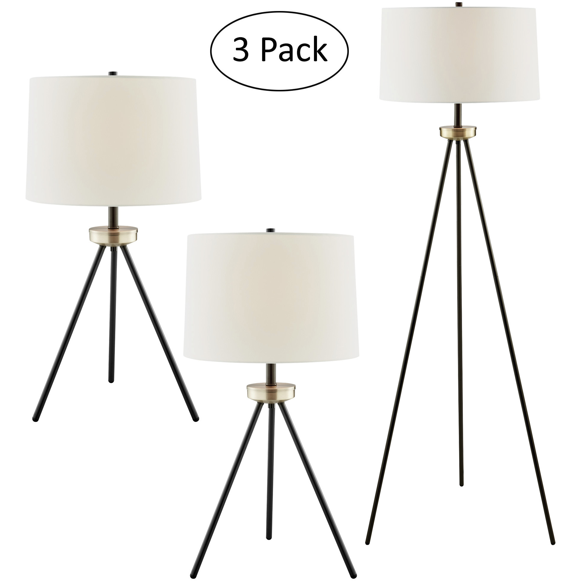 Tullio 61 inch 100.00 watt Black Floor Lamp Portable Light