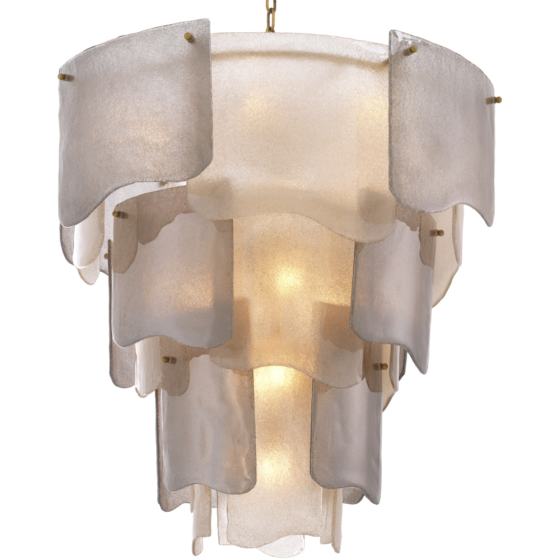 Asinara 13 Light 32.68 inch Antique Brass and Smoke Glass Chandelier Ceiling Light, Large