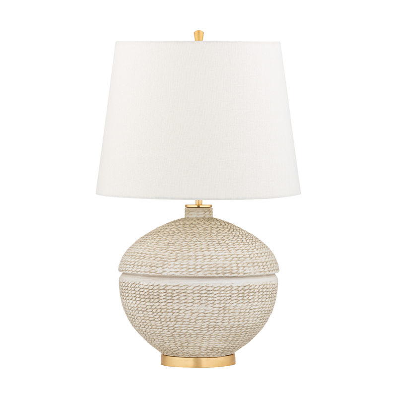 Katonah 23.75 inch 75 watt Gold Leaf Table Lamp Portable Light