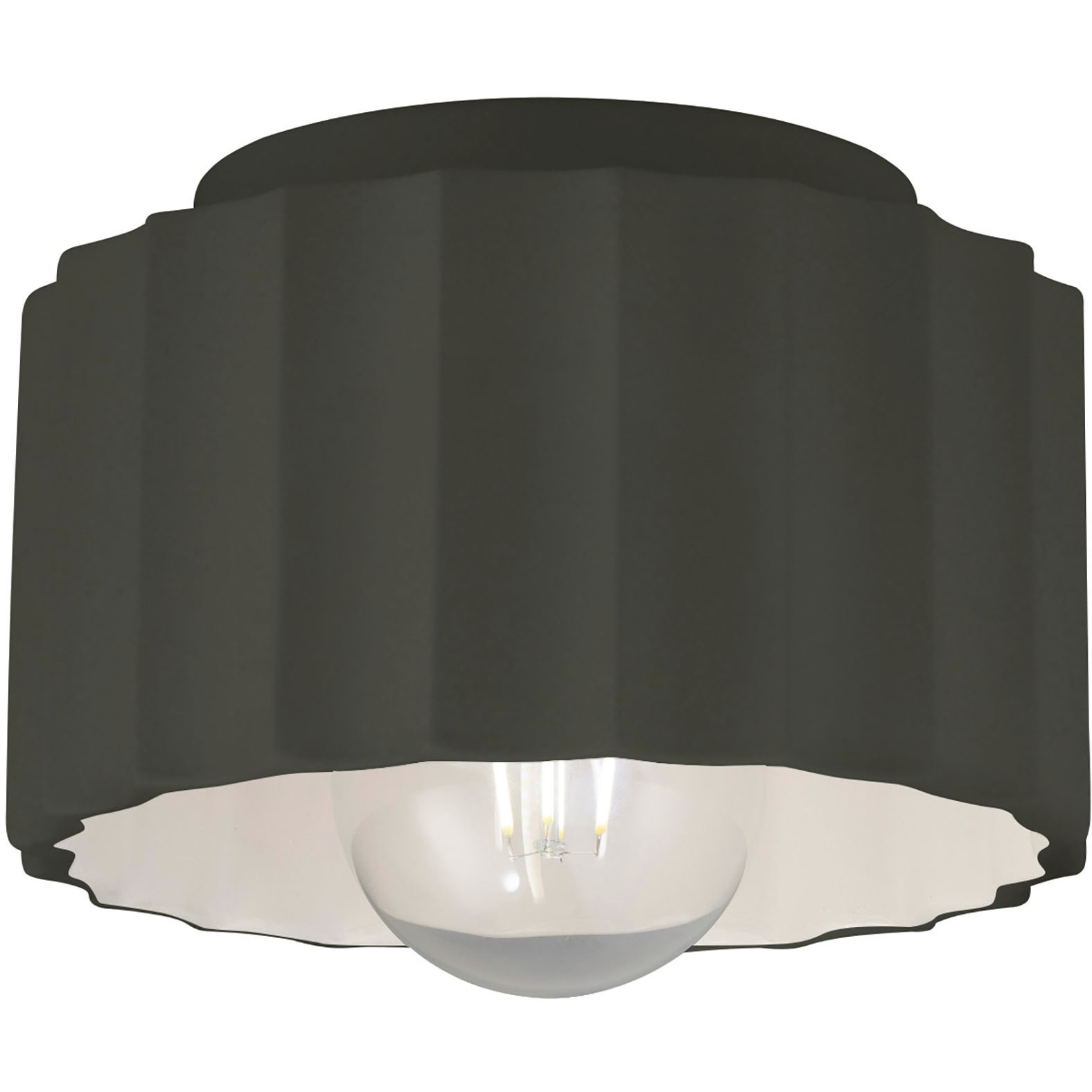 Radiance Collection 1 Light 8 inch Pewter Green Flush-Mount Ceiling Light