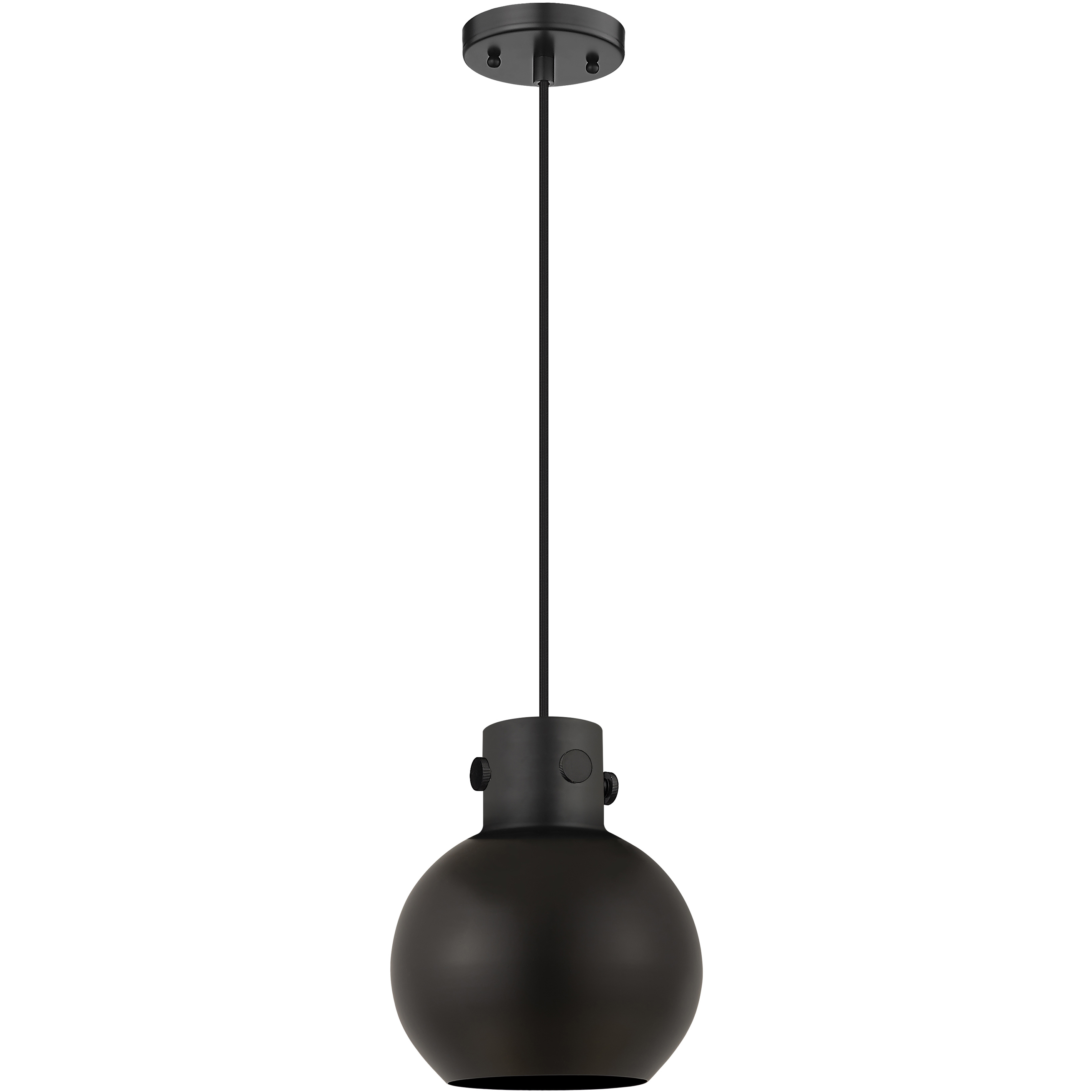 Newton Sphere 1 Light 8 inch Matte Black Pendant Ceiling Light