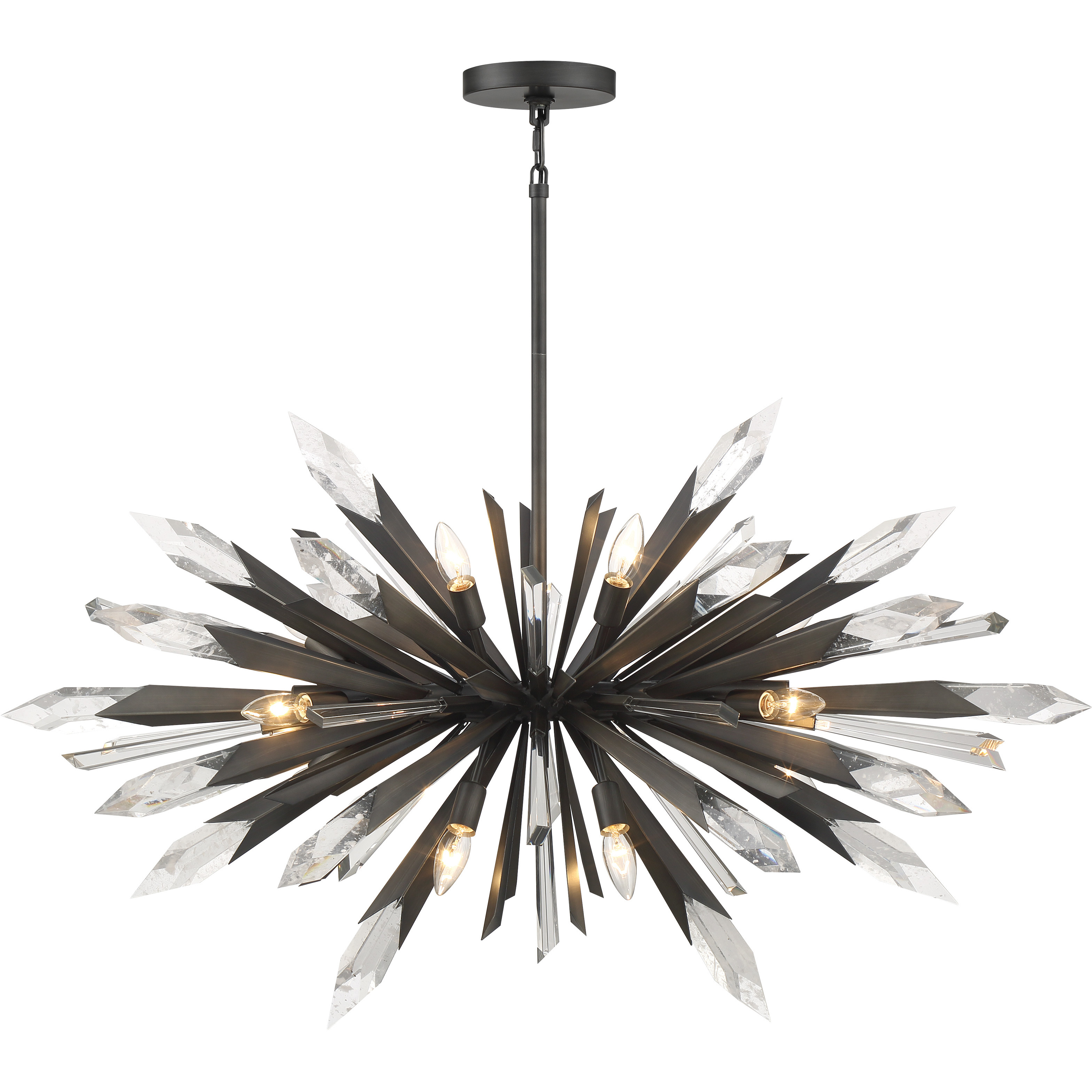 Elsa 12 Light 41.88 inch Midnight Graphite Pendant Ceiling Light