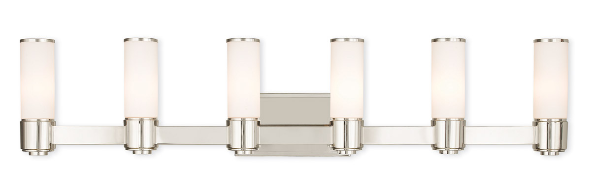 Weston 6 Light 46 inch Polished Nickel ADA Vanity Sconce Wall Light