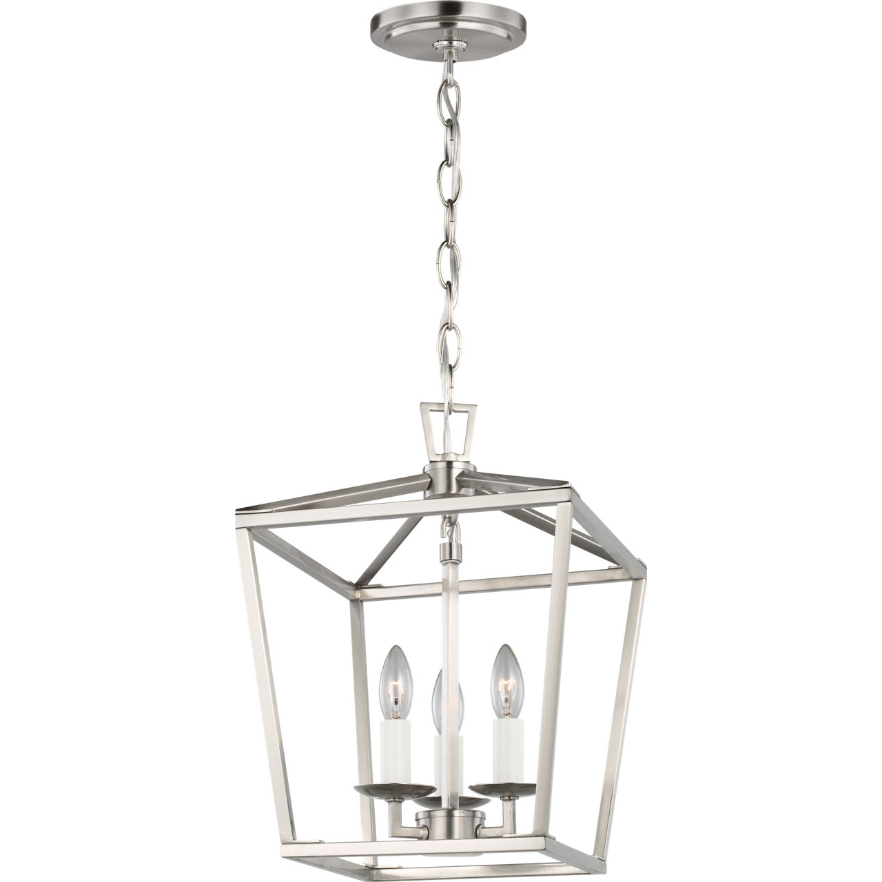 C&M by Chapman & Myers Dianna 3 Light 9.75 inch Brushed Nickel Pendant Ceiling Light