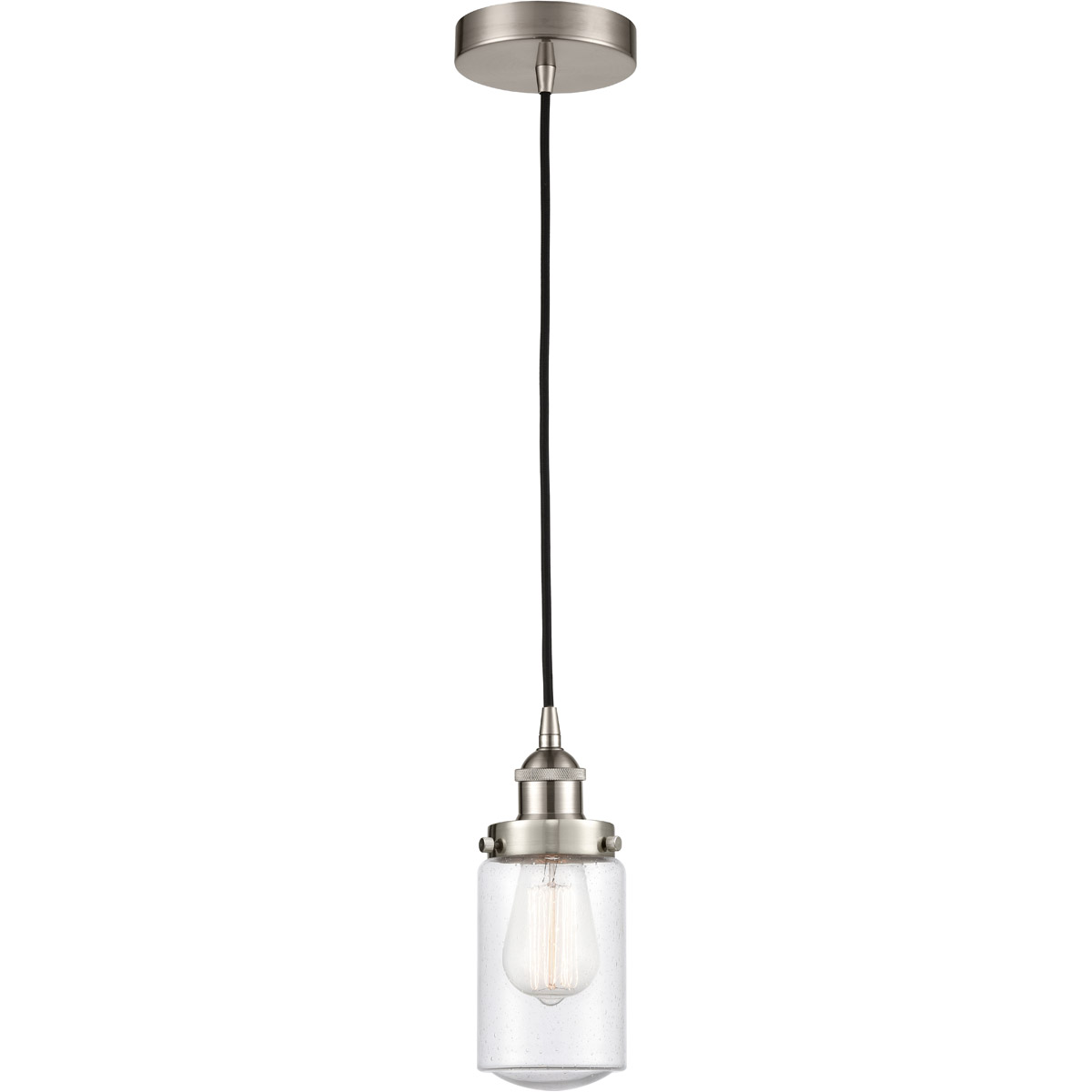 Edison Dover LED 5 inch Brushed Satin Nickel Mini Pendant Ceiling Light