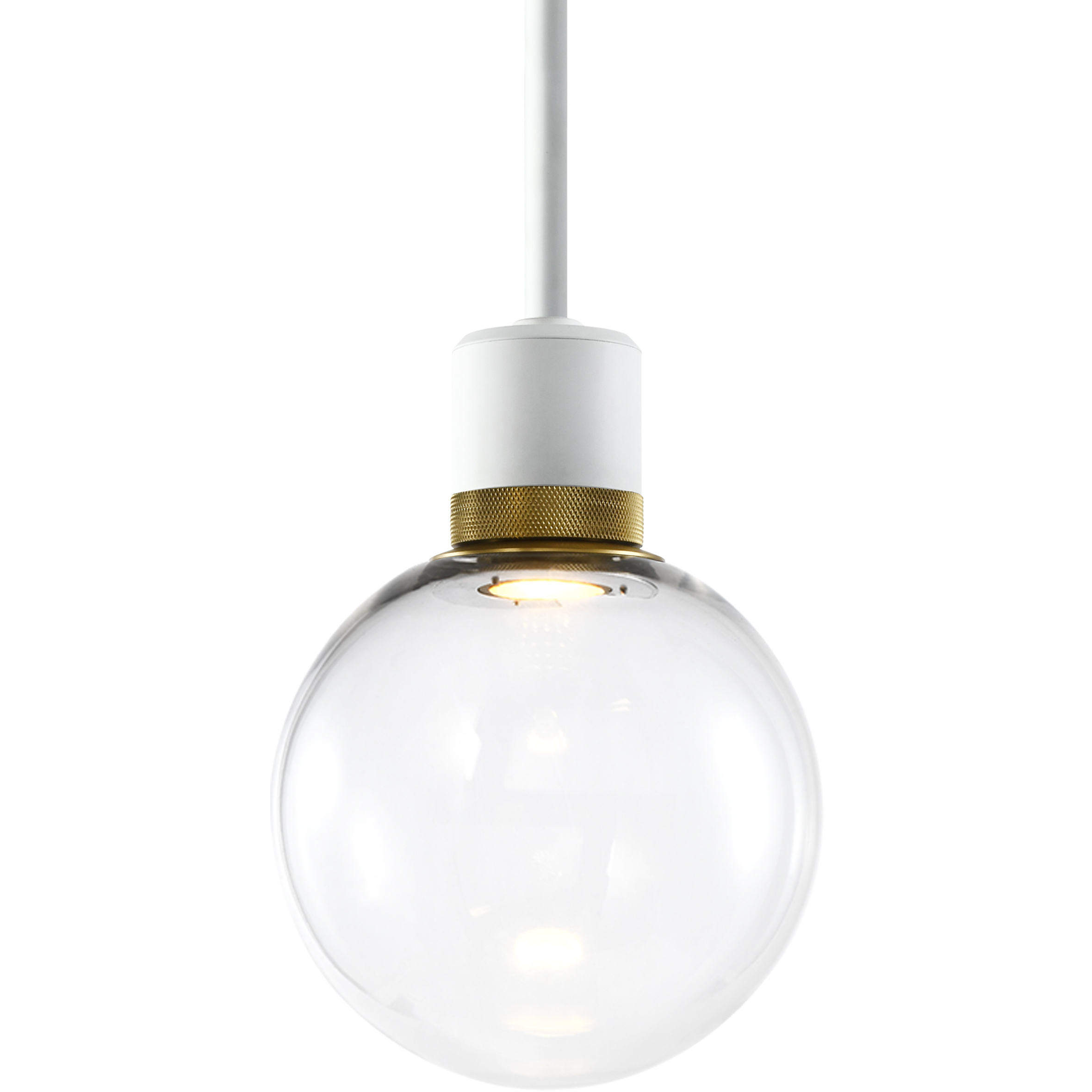 Zigrina 1 Light 7.88 inch Matte White with Aged Brass Pendant Ceiling Light