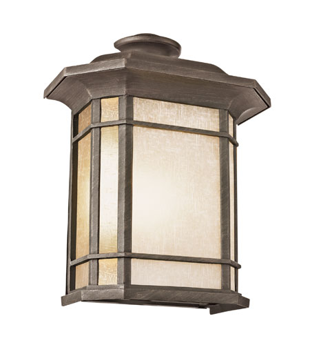 San Miguel 2 Light 15 inch Black Outdoor Pocket Lantern