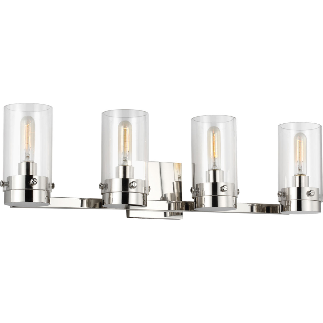 C&M by Chapman & Myers Garrett 4 Light 29.25 inch Polished Nickel Vanity Light Wall Light