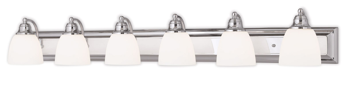 Springfield 6 Light 48 inch Polished Chrome Vanity Sconce Wall Light