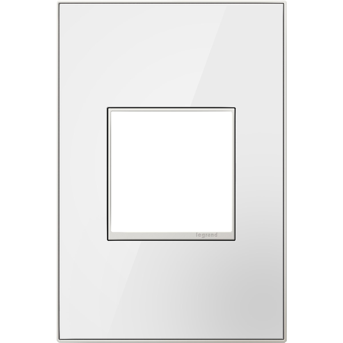 Adorne Mirror White Wall Plate, 1-Gang