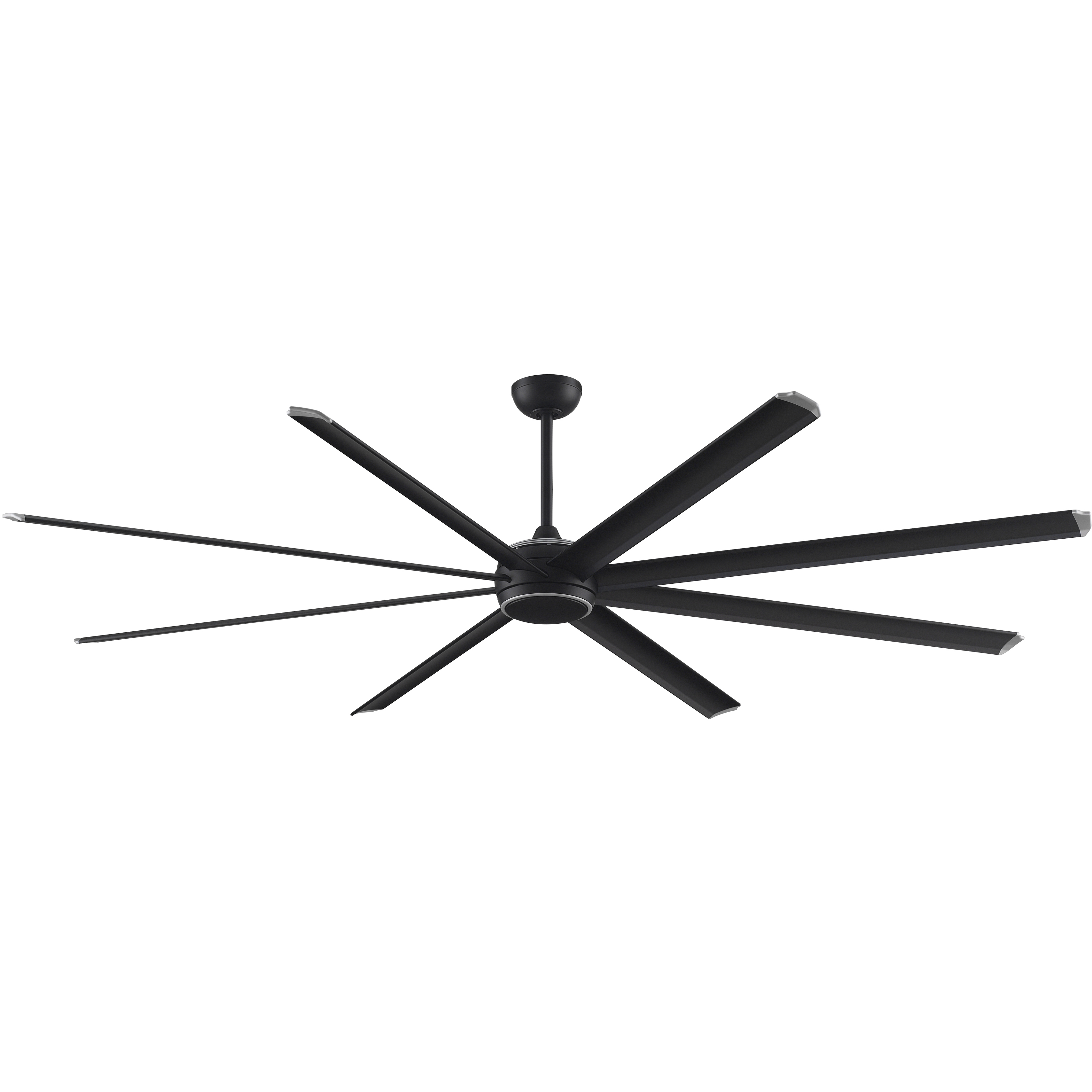 Stellar 96 Black with Silver Tip 45.13 inch each Fan Blade in Black with Silver Accents, 8