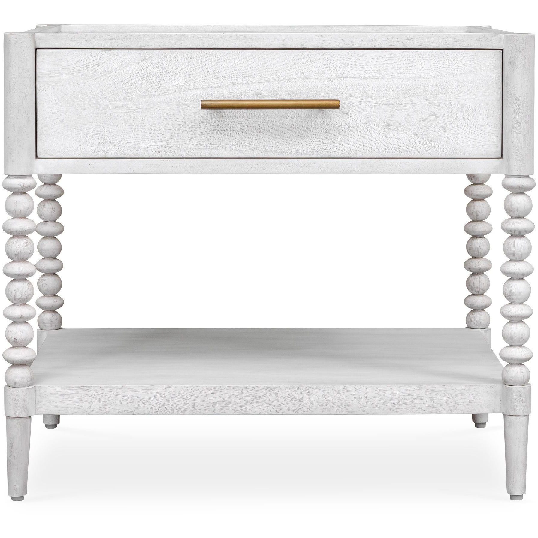 Bales 26 X 23.25 inch Off-White and Gold Side Table