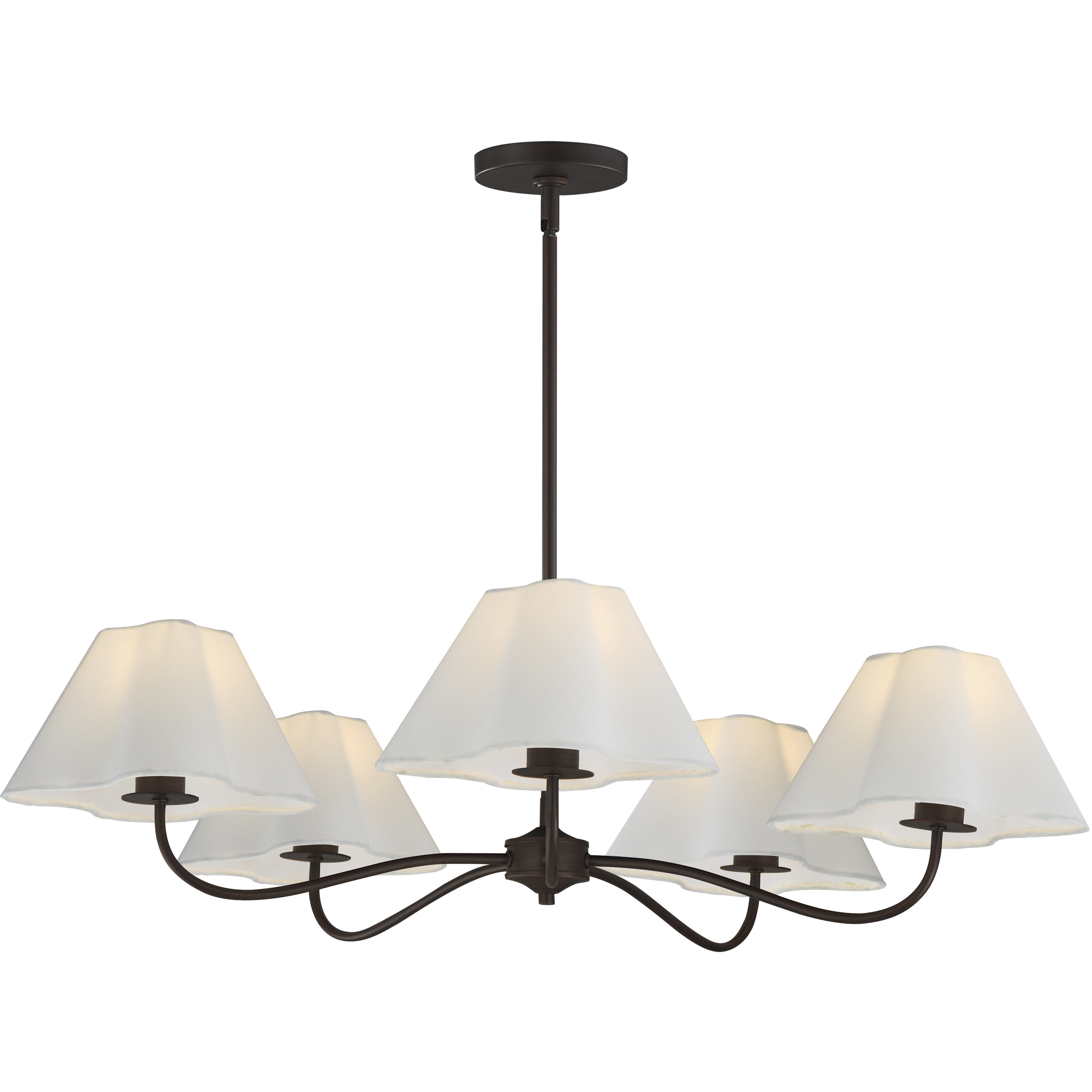 Saxon 5 Light 37.5 inch Oil Rubbed Bronze Chandelier Ceiling Light