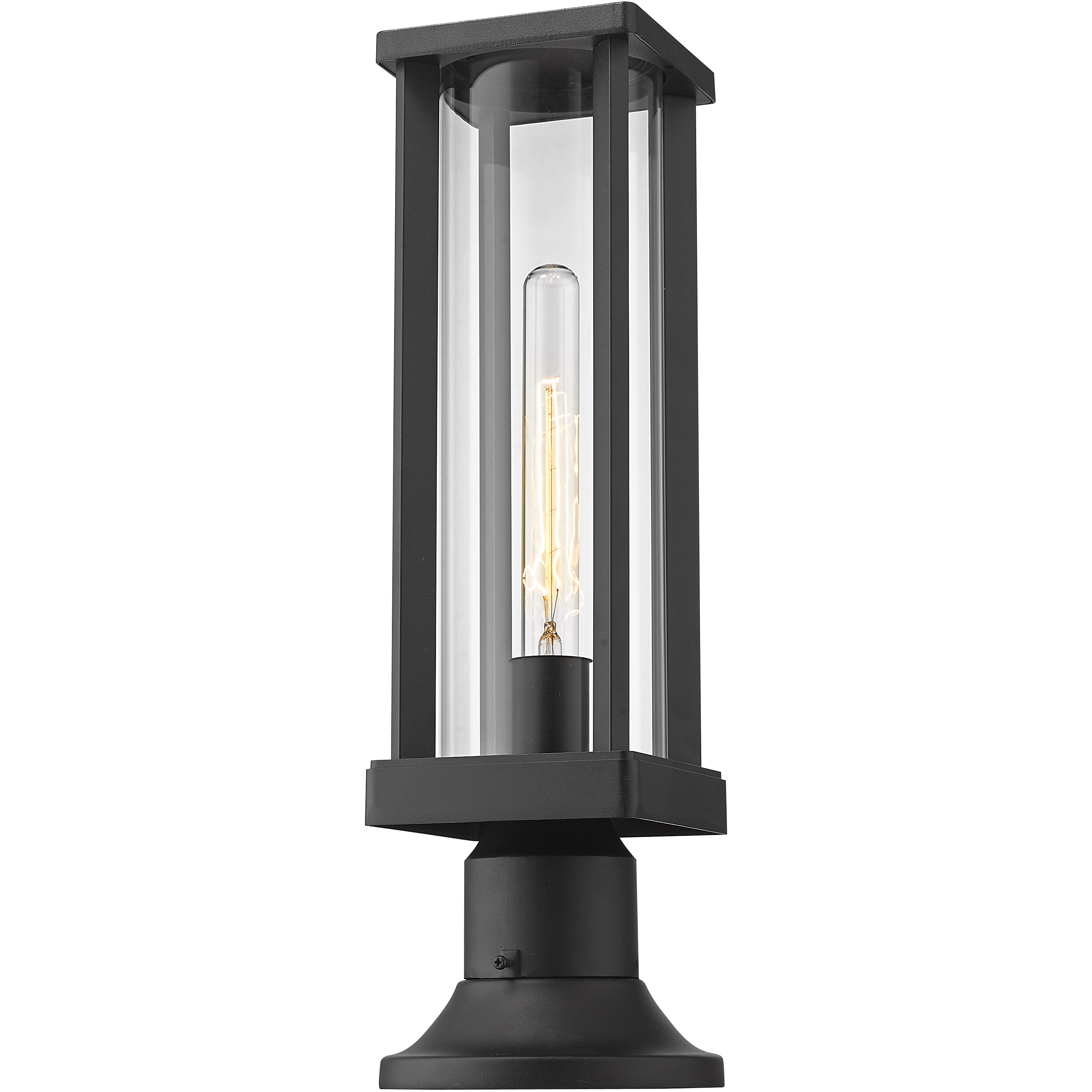 Glenwood 1 Light 16 inch Black Outdoor Pier Mounted Fixture