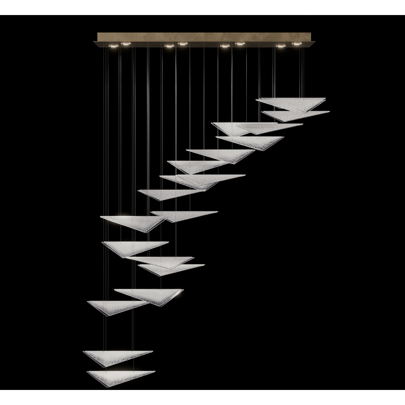 Volo 8 Light 60.5 inch Gold Pendant Ceiling Light