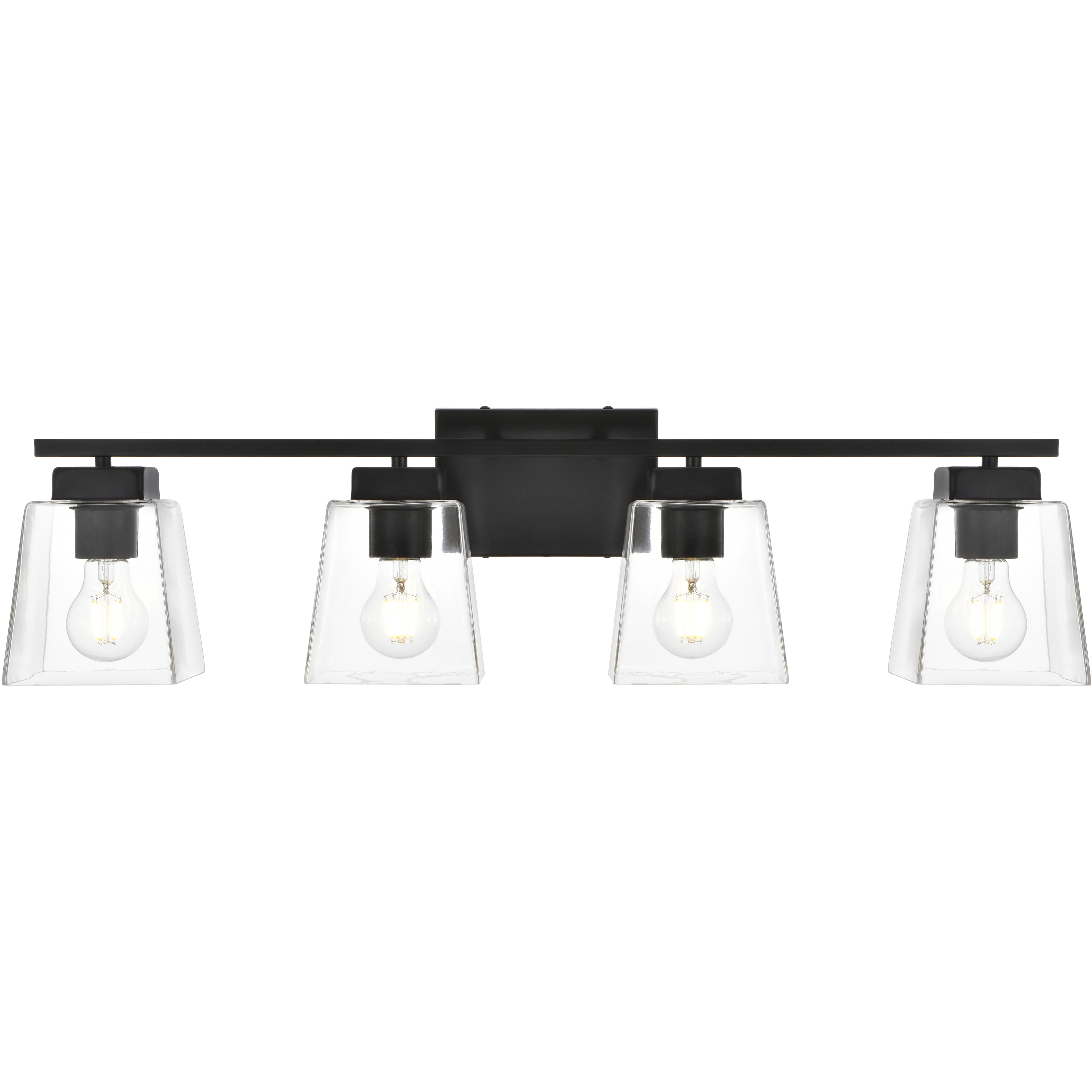 Merrick 4 Light 32 inch Black Bath Sconce Wall Light
