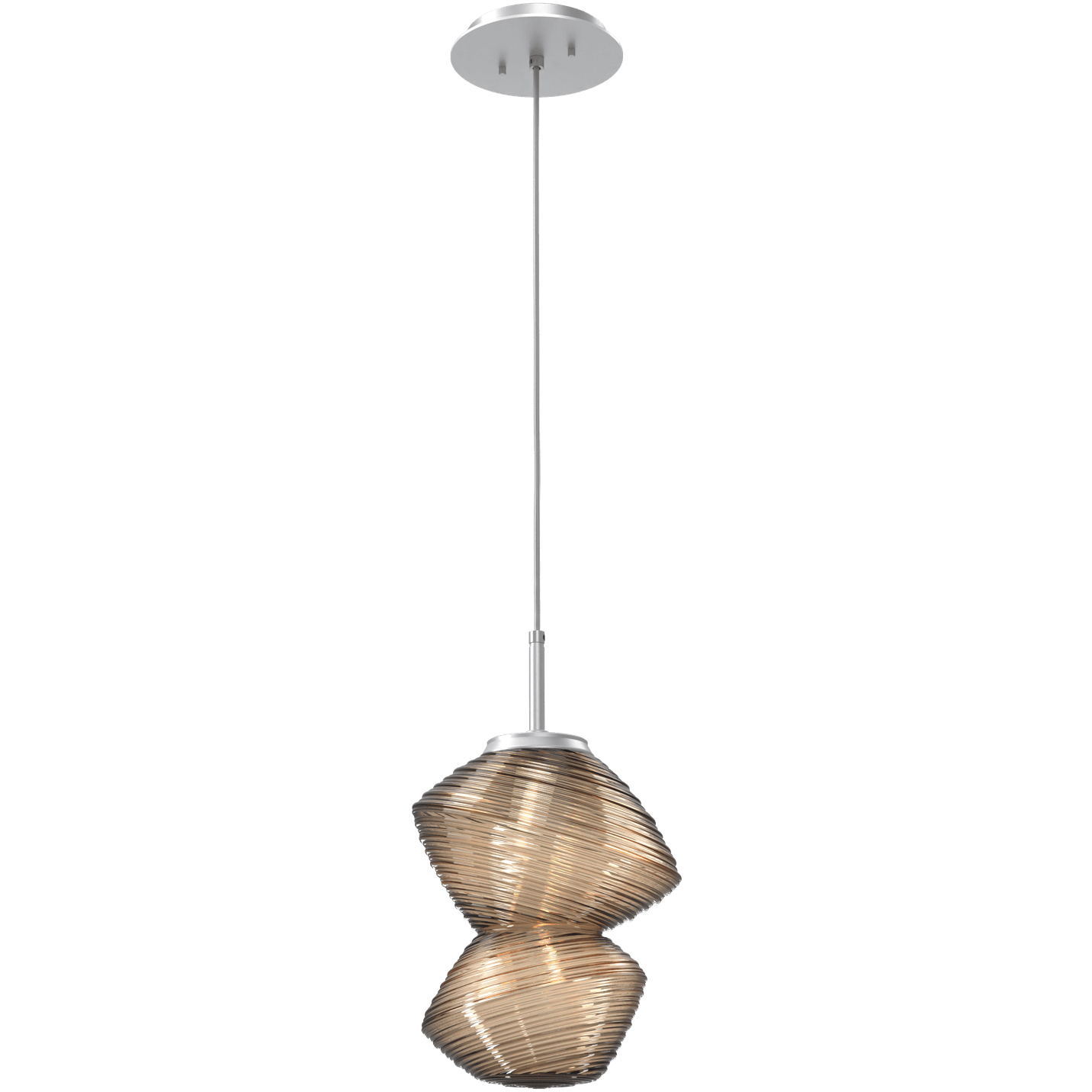 Mesa LED Classic Silver Pendant Ceiling Light in Bronze, 2700K LED