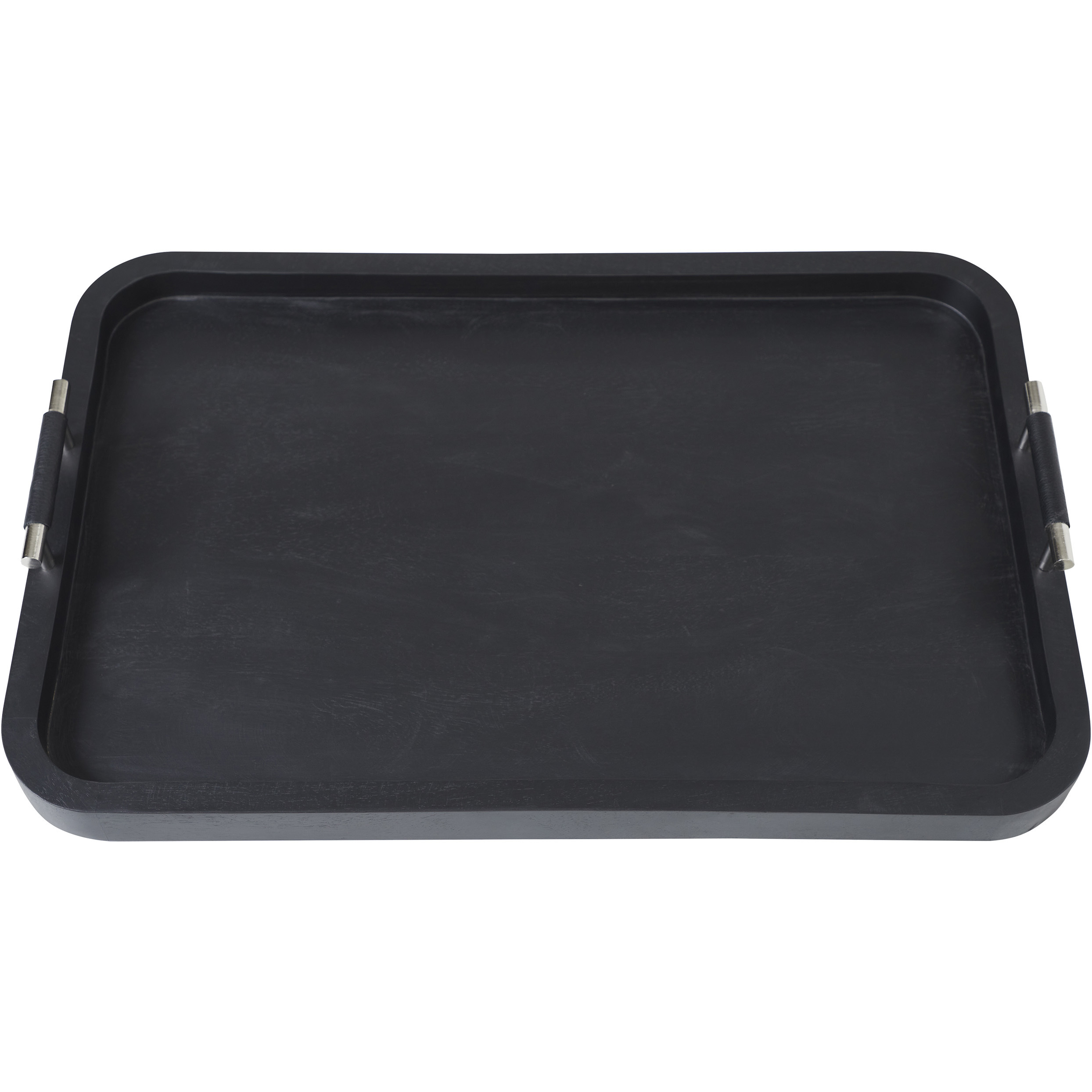 Hudson Black and Plated Nickel Tray