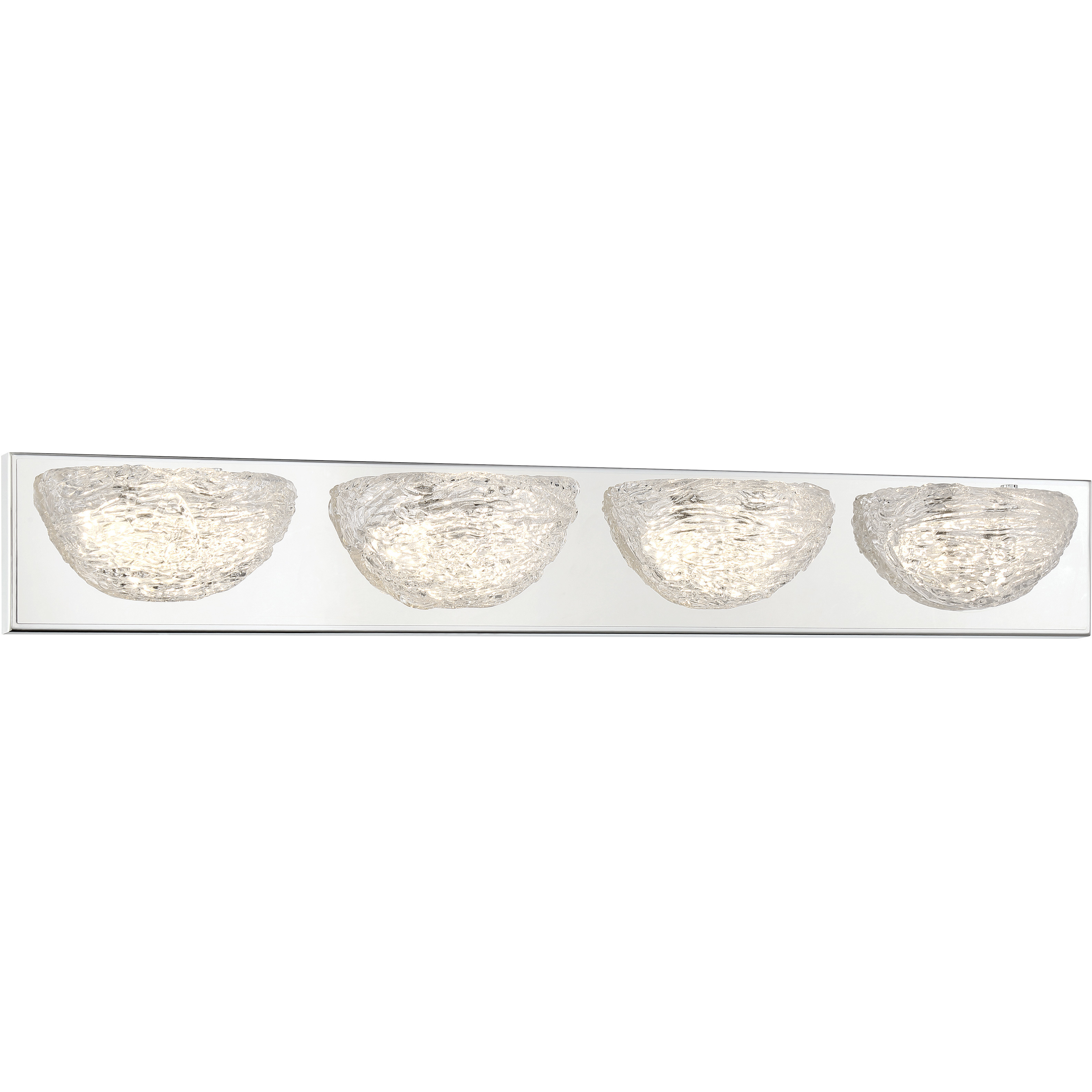 Modern Ice LED 31.75 inch Chrome Bath Light Wall Light