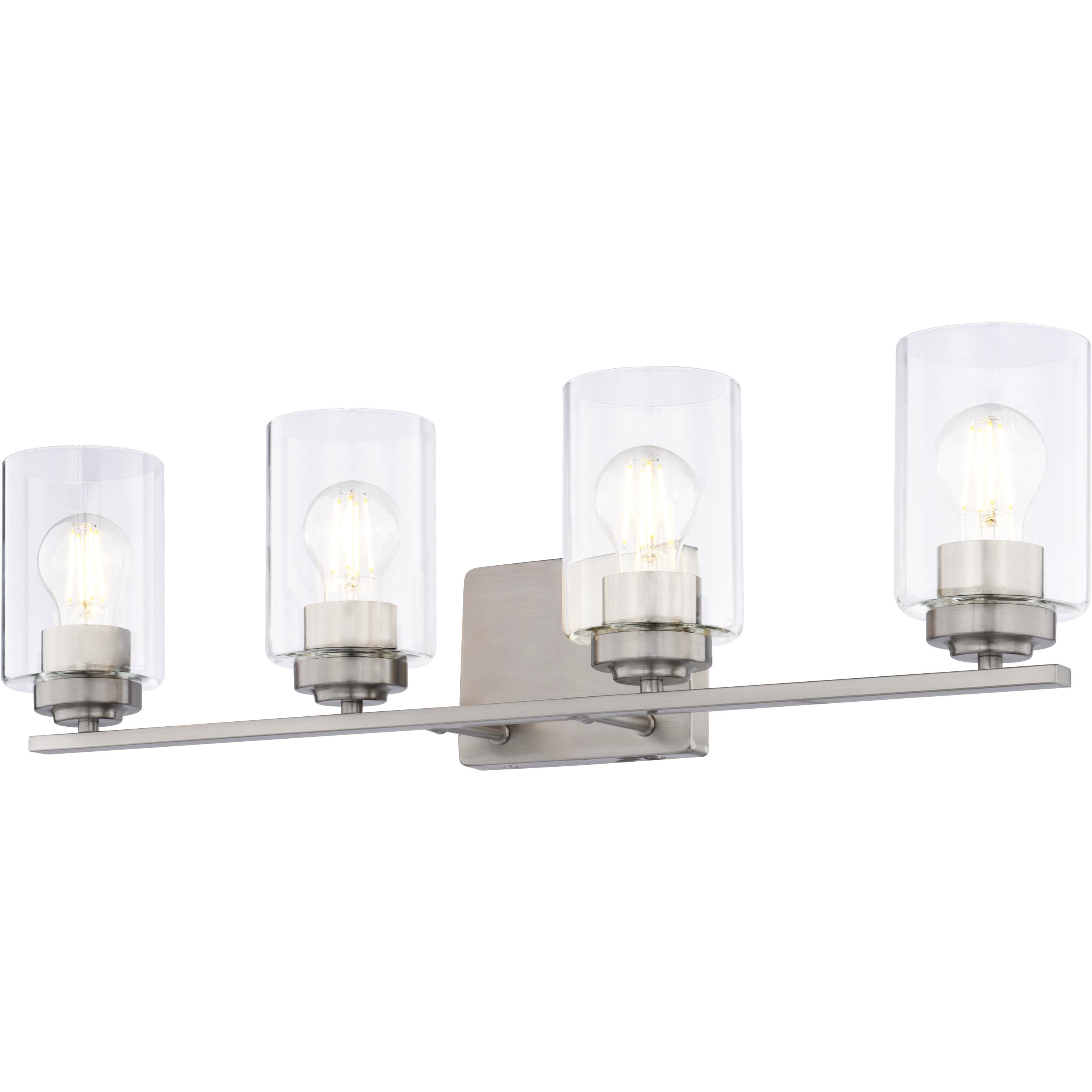 Park Ridge 4 Light 27.5 inch Satin Nickel Bathroom Light Wall Light