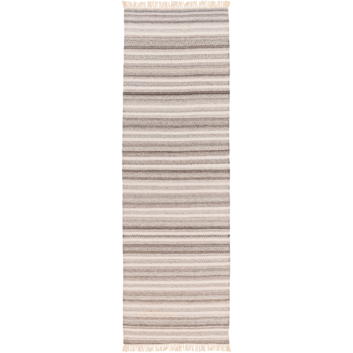 Isabella 120 X 96 inch Light Gray, Ivory, Charcoal, Dark Brown Rug