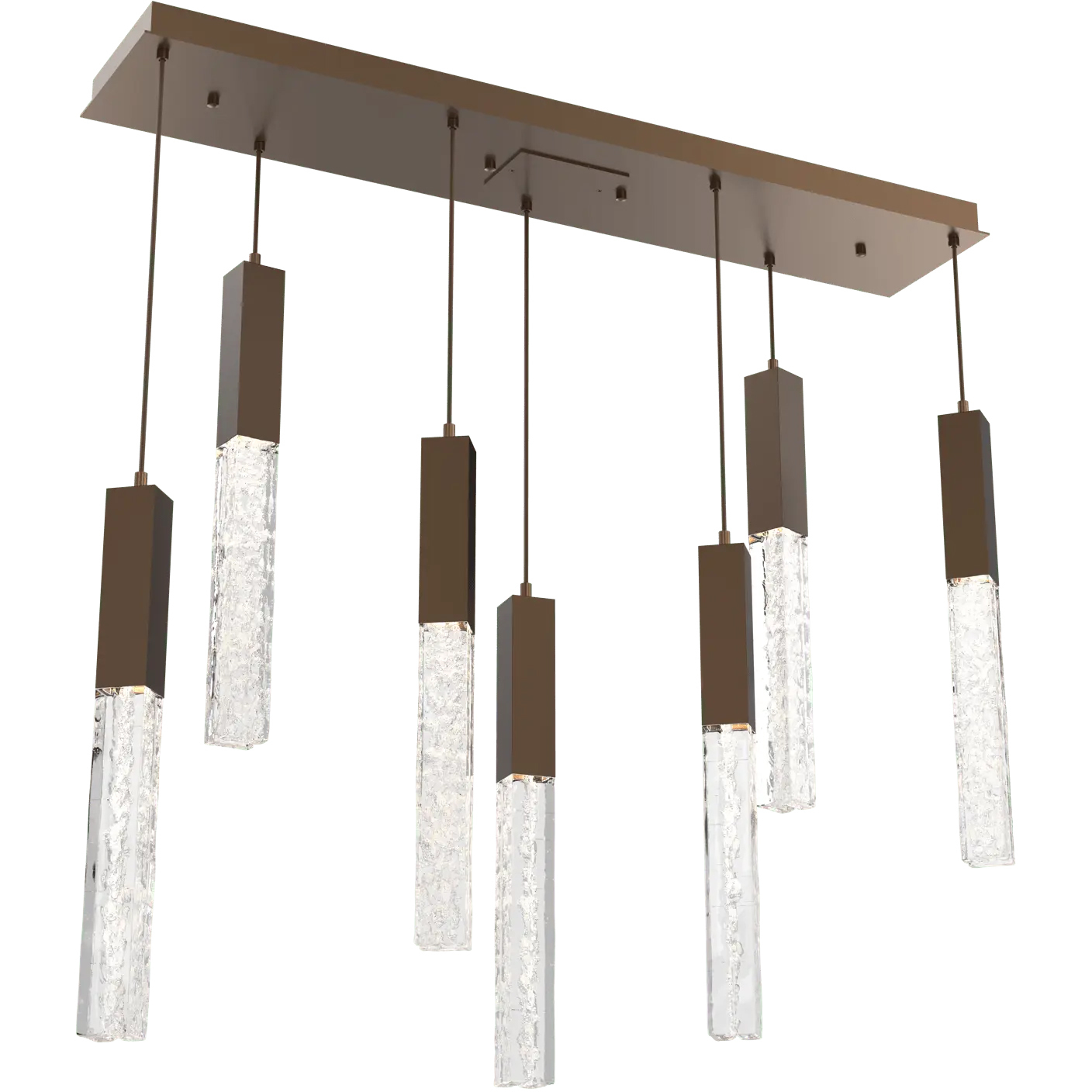 Axis LED 42.4 inch Flat Bronze Multi-Pendant Ceiling Light
