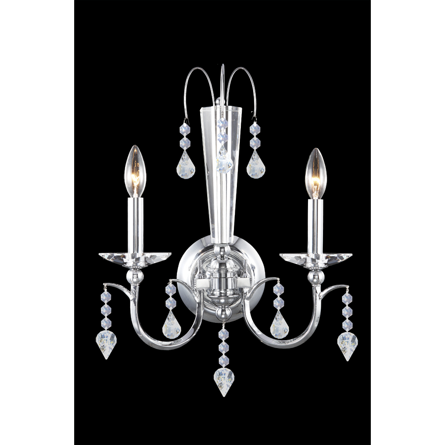 Medallion 2 Light 15 inch Silver Wall Sconce Wall Light