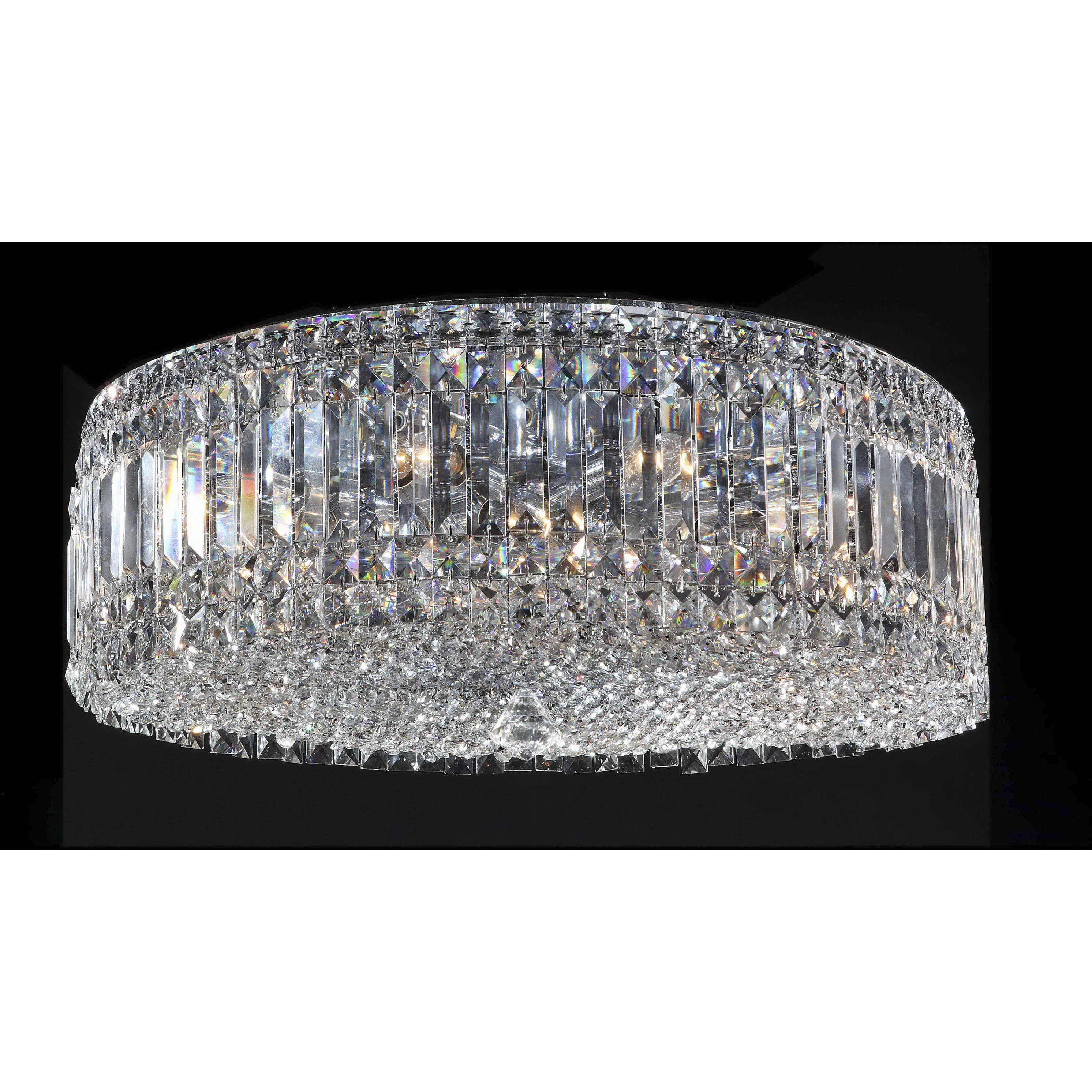 Contemporary 12 Light 20 inch Silver Flush Mount Ceiling Light