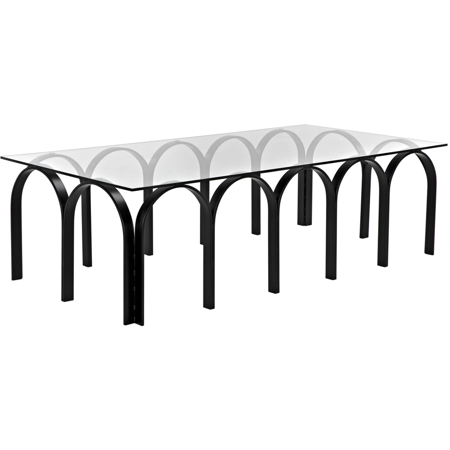Arcus 63 X 31.5 inch Matte Black Coffee Table