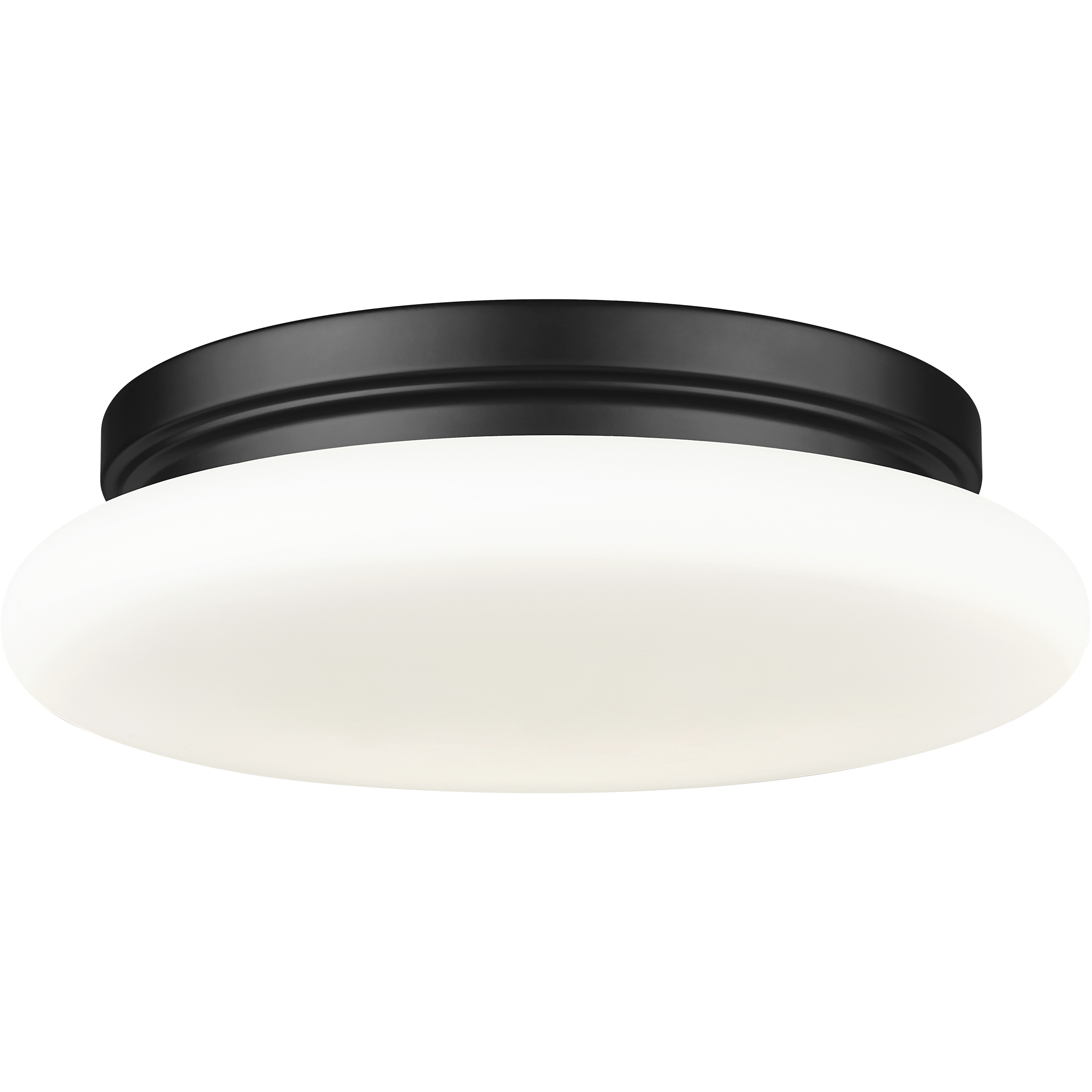 Soleil 1 Light 12 inch Matte Black Flush Mount Ceiling Light