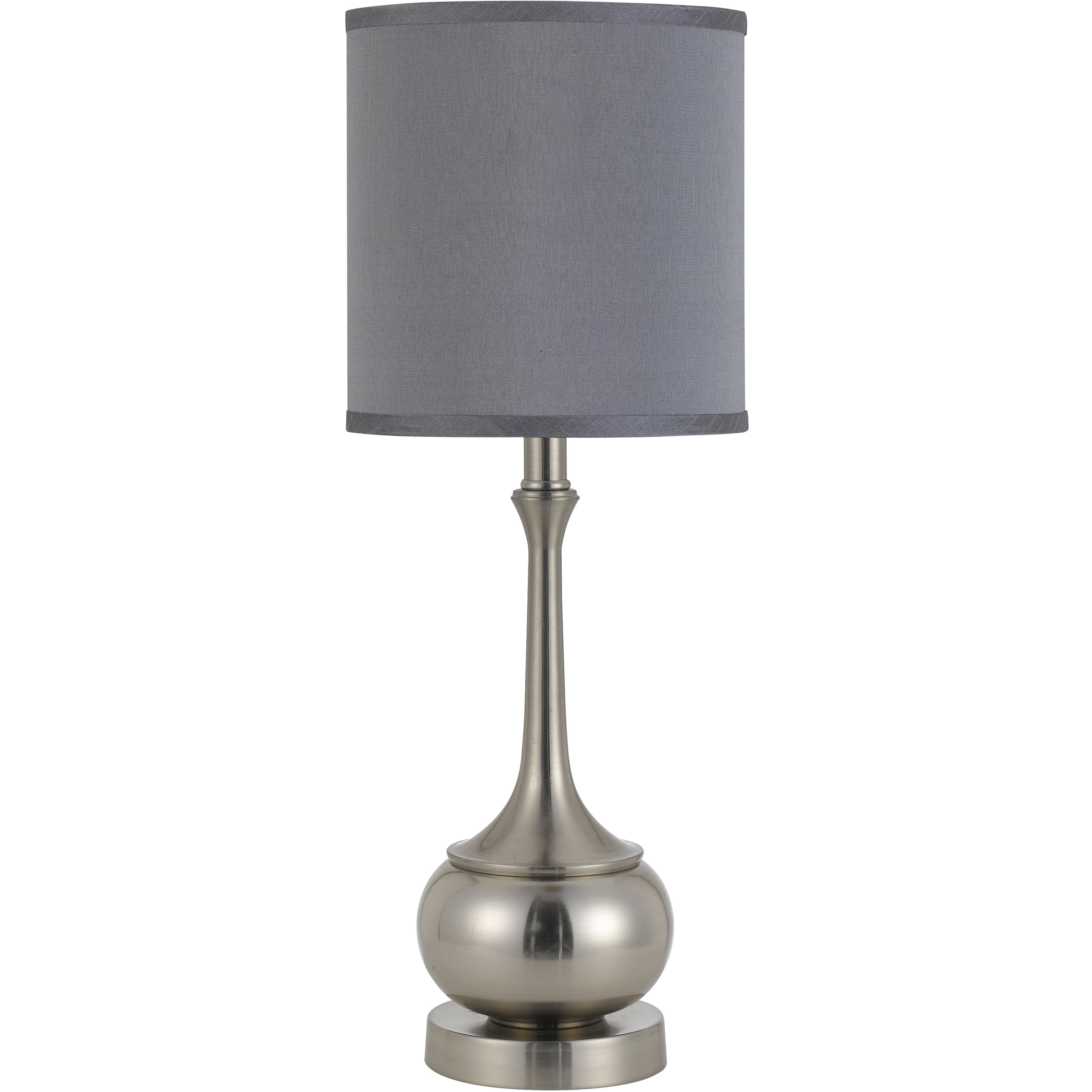 Tapron 25 inch 100 watt Brushed Steel Accent Table Lamp Portable Light