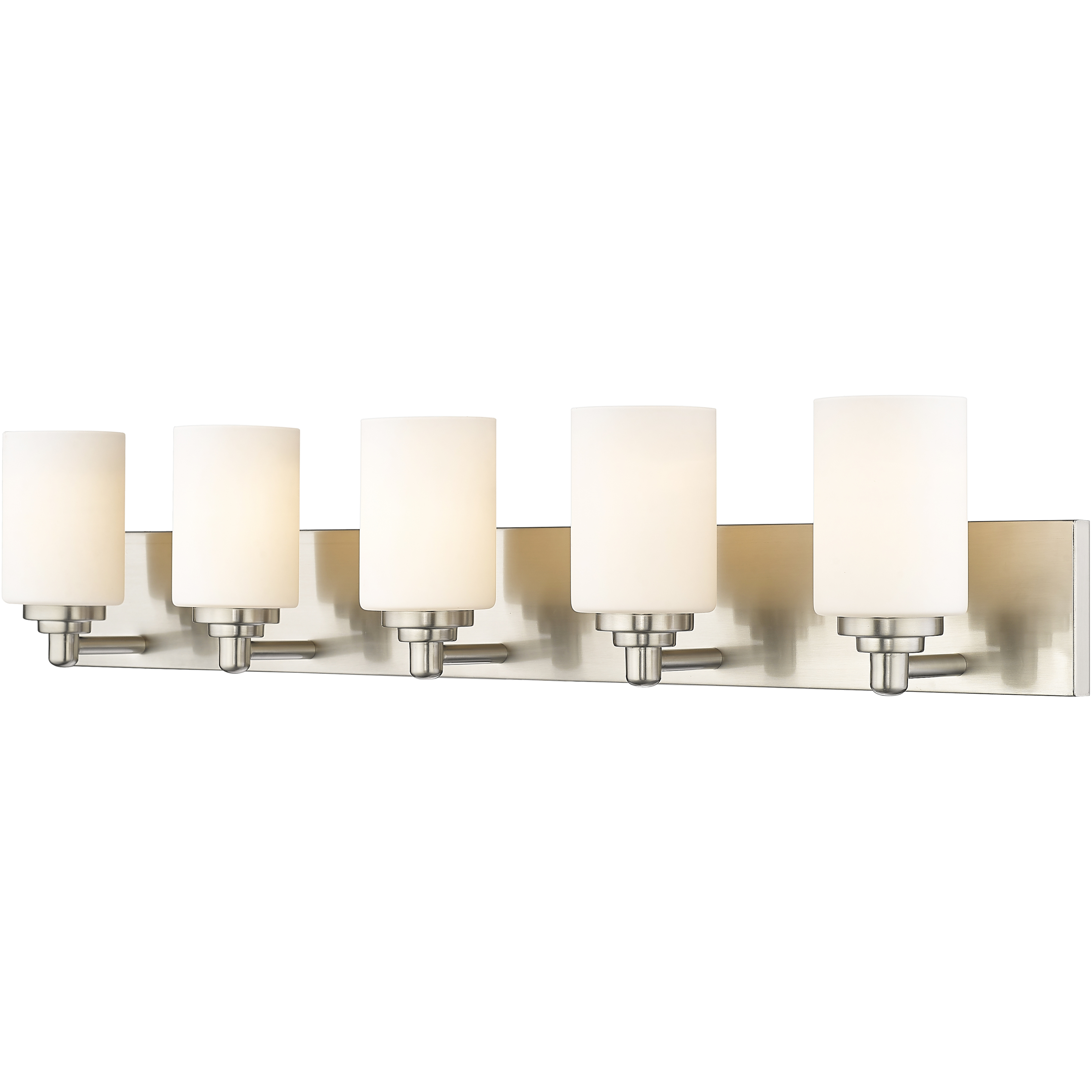 5 light store vanity brushed nickel