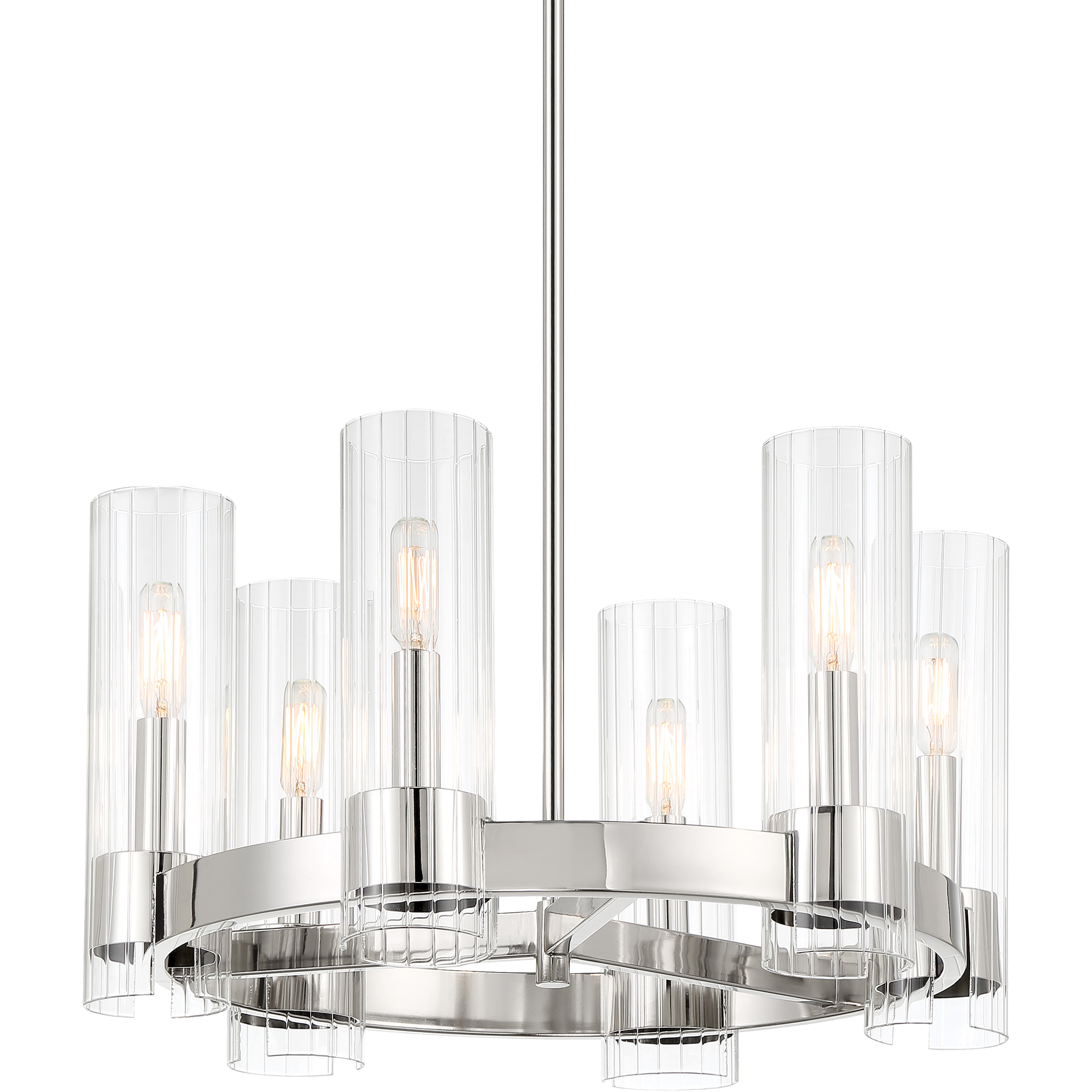 Vernon Place 6 Light 20 inch Chrome Semi-Flush Ceiling Light