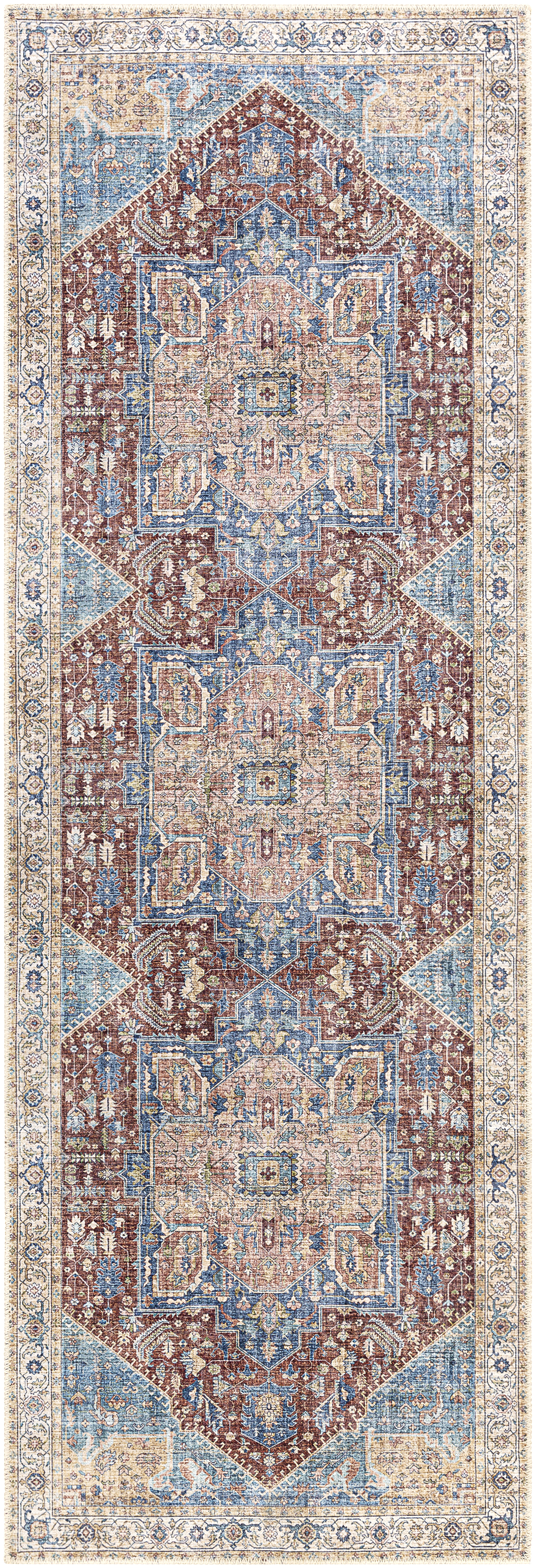 Amelie 94 X 31 inch Brick Red Rug in 2.5 x 8, Runner