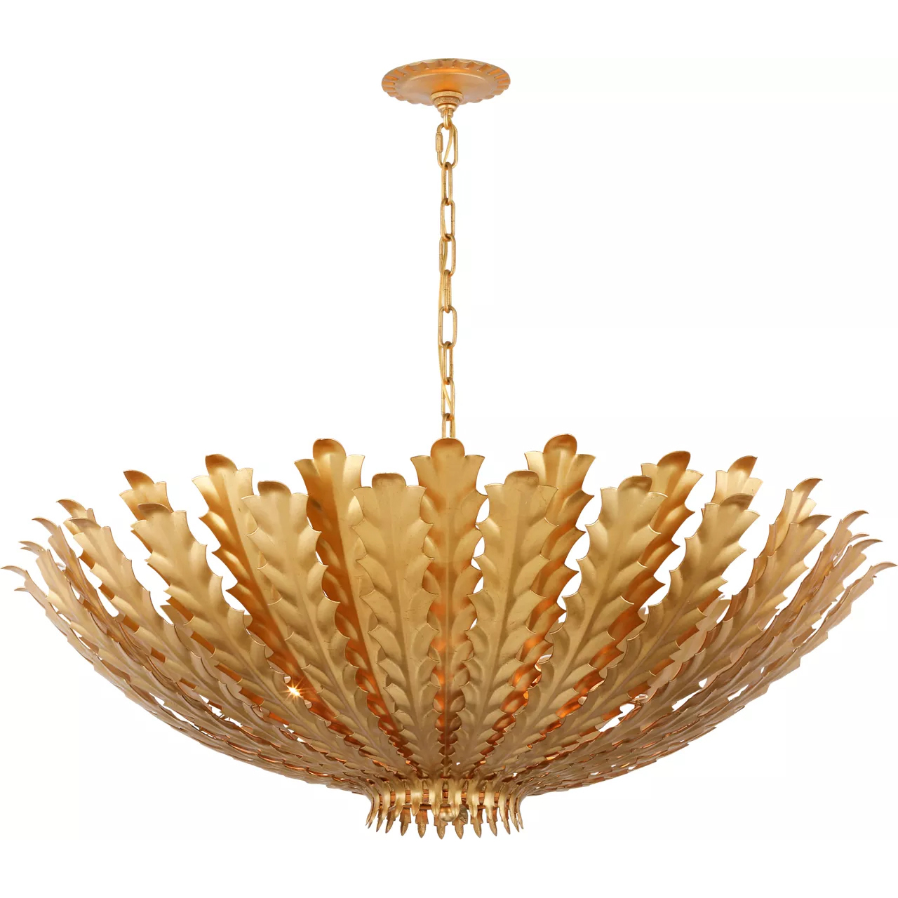 AERIN Hampton 6 Light 36 inch Gild Chandelier Ceiling Light, Large