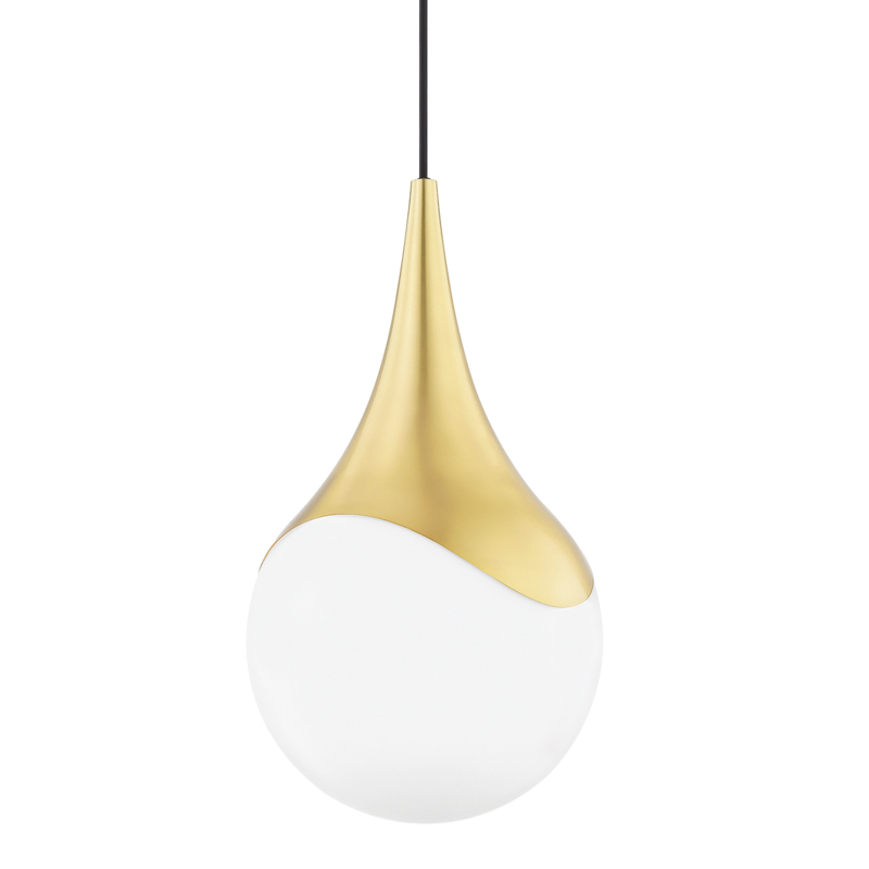 Ariana 1 Light 10.5 inch Aged Brass Pendant Ceiling Light