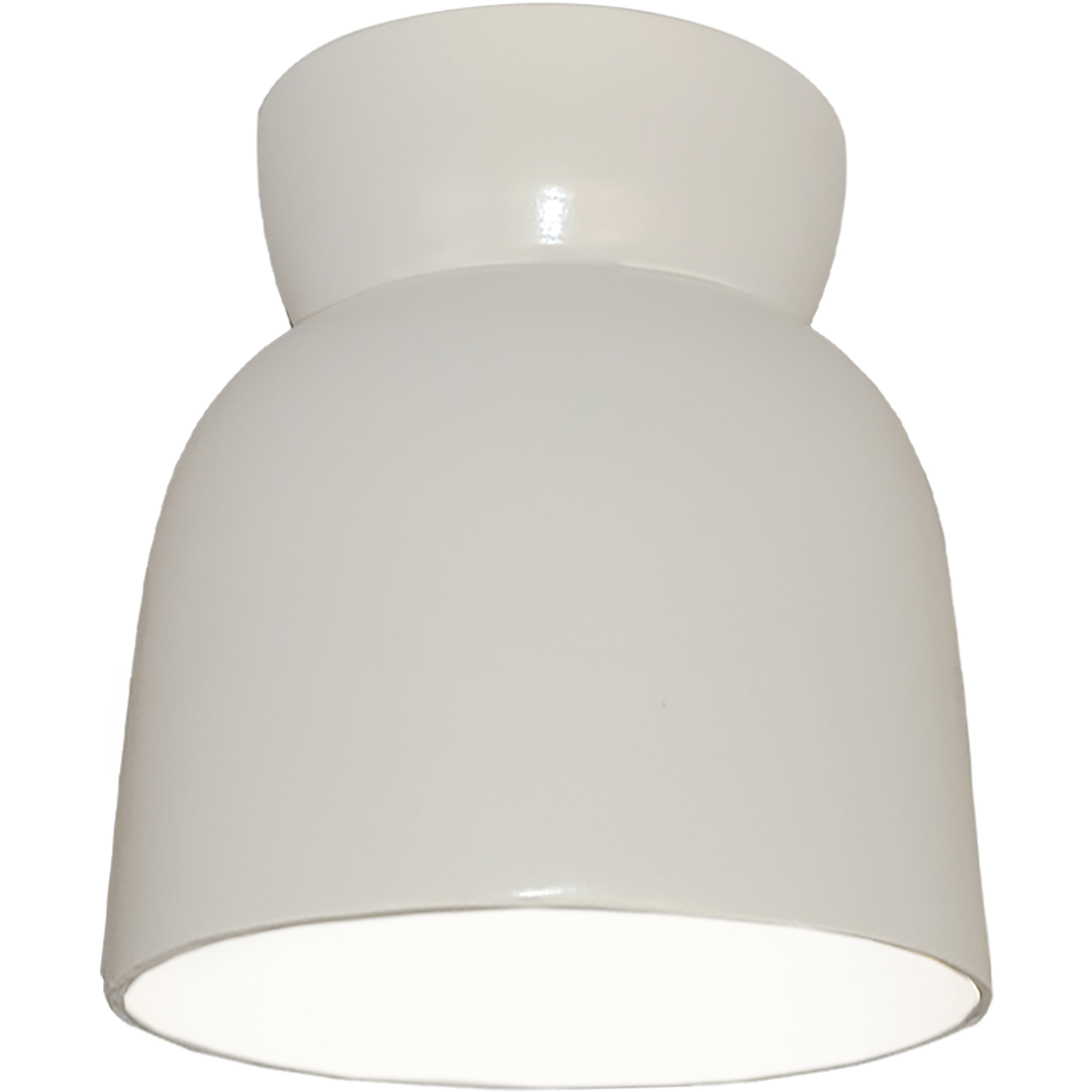 Radiance Collection 1 Light 7.5 inch Gloss White Flush Mount Ceiling Light