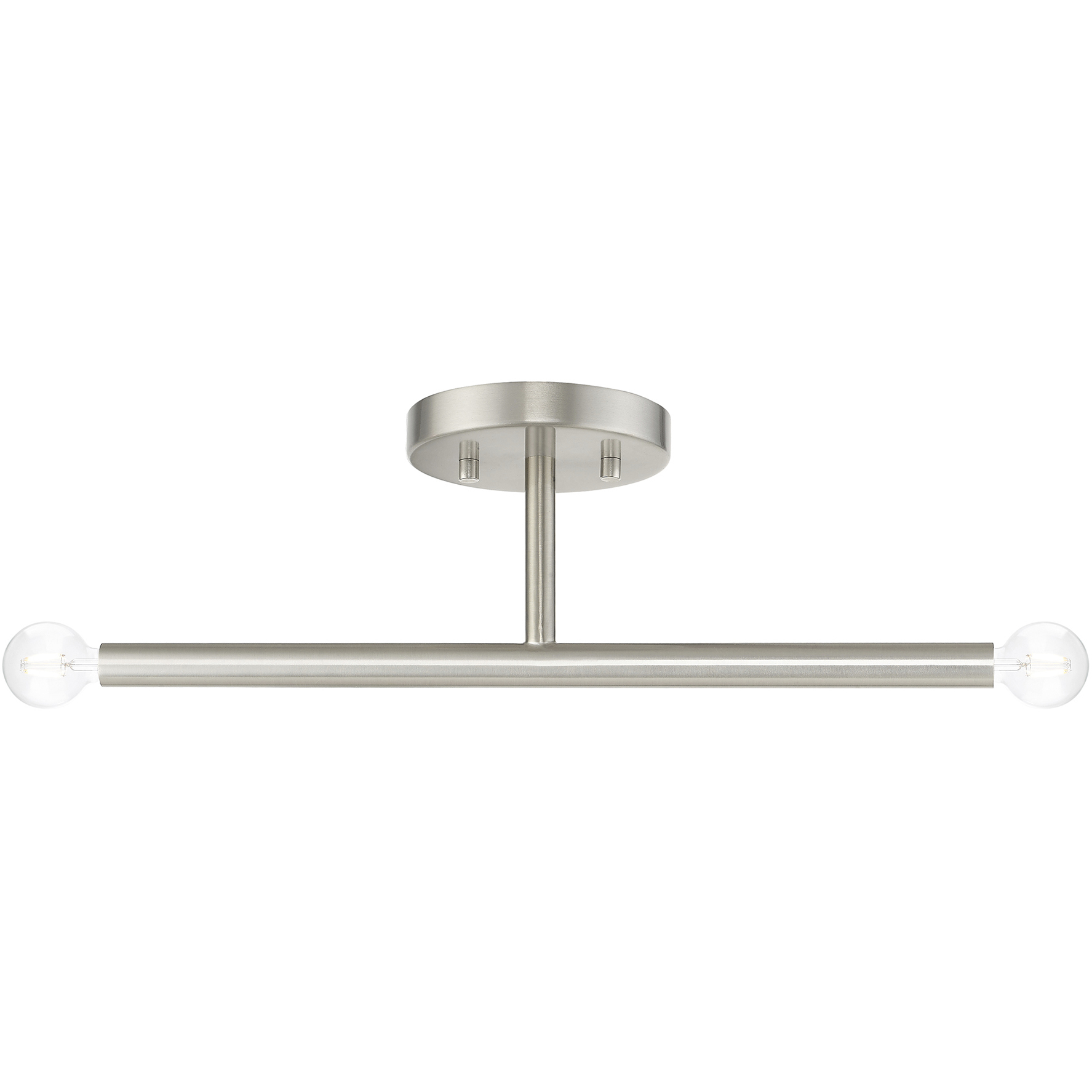 Copenhagen 2 Light 5.13 inch Brushed Nickel Semi-Flush Ceiling Light