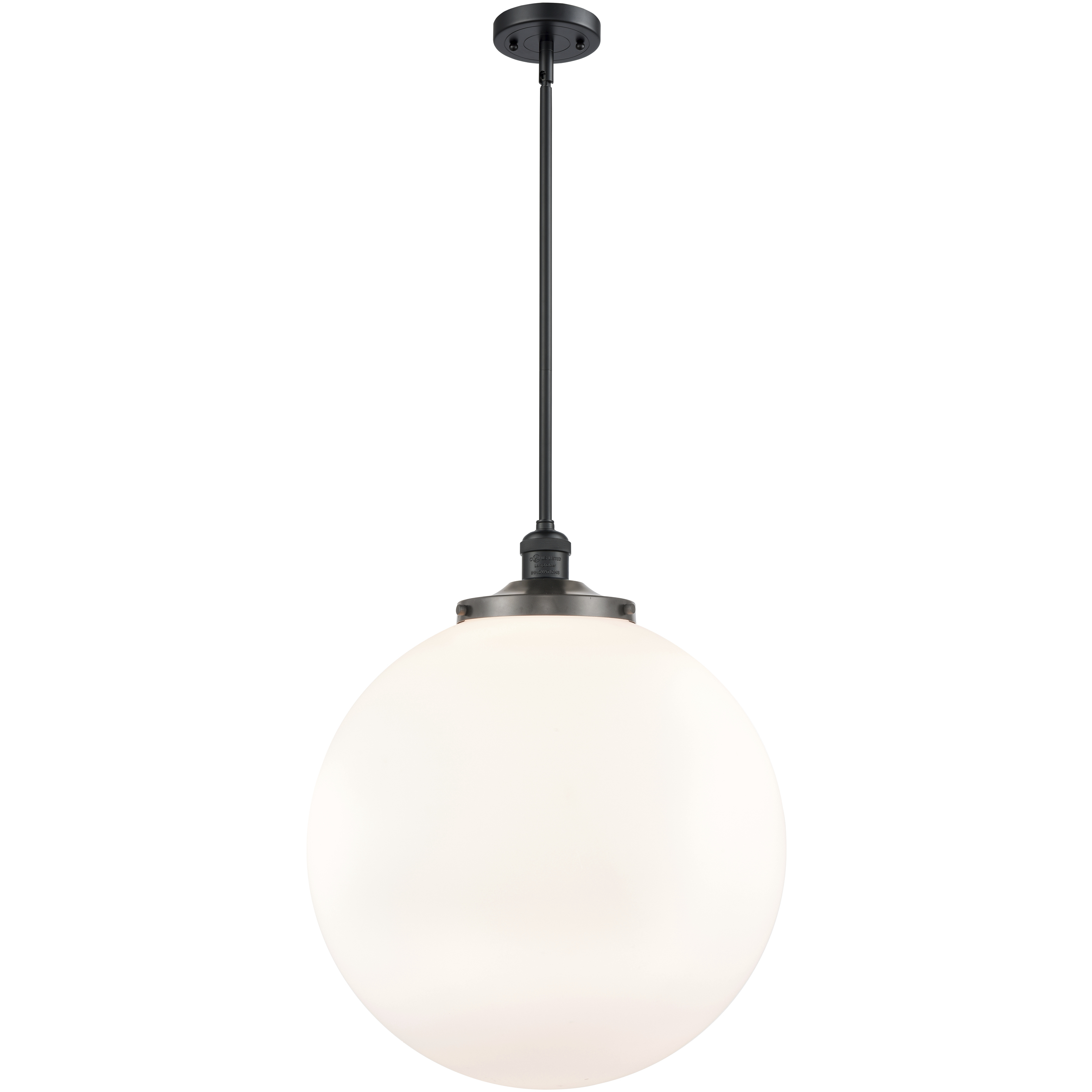 Franklin Restoration Beacon LED 18 inch Matte Black Pendant Ceiling Light in Matte White