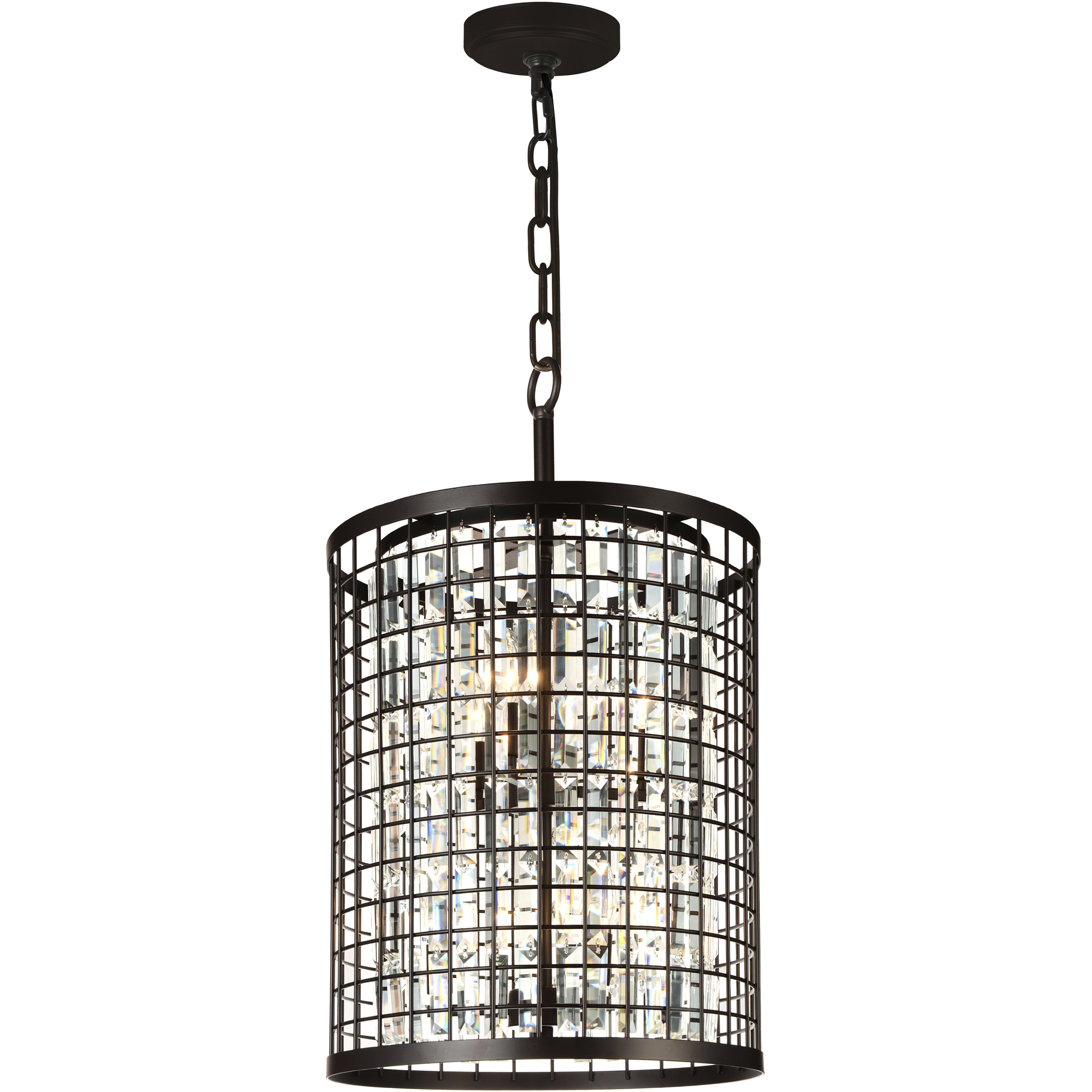 Meghna 6 Light 17 inch Brown Up Chandelier Ceiling Light