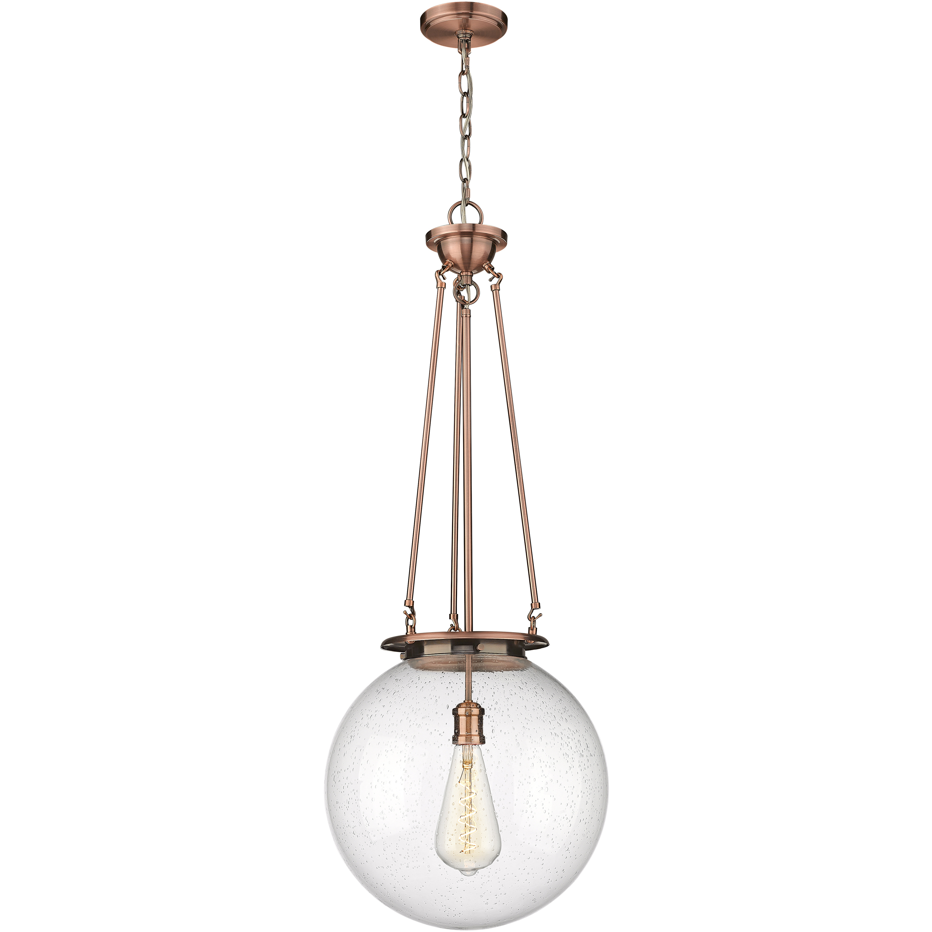 Beacon 1 Light 15.75 inch Antique Copper Pendant Ceiling Light