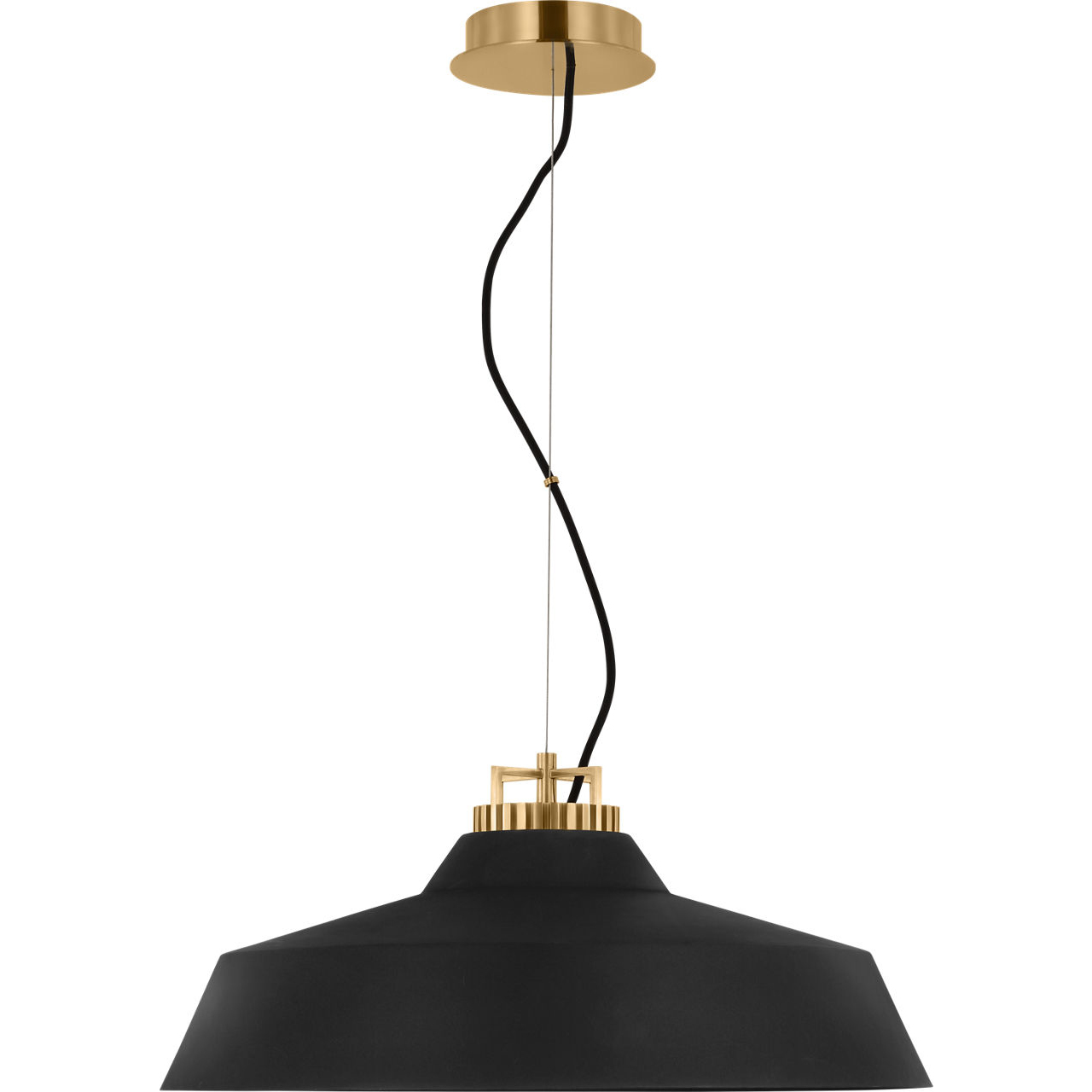 Sean Lavin Forge LED 24 inch Natural Brass Line-Voltage Pendant Ceiling Light in Nightshade Black