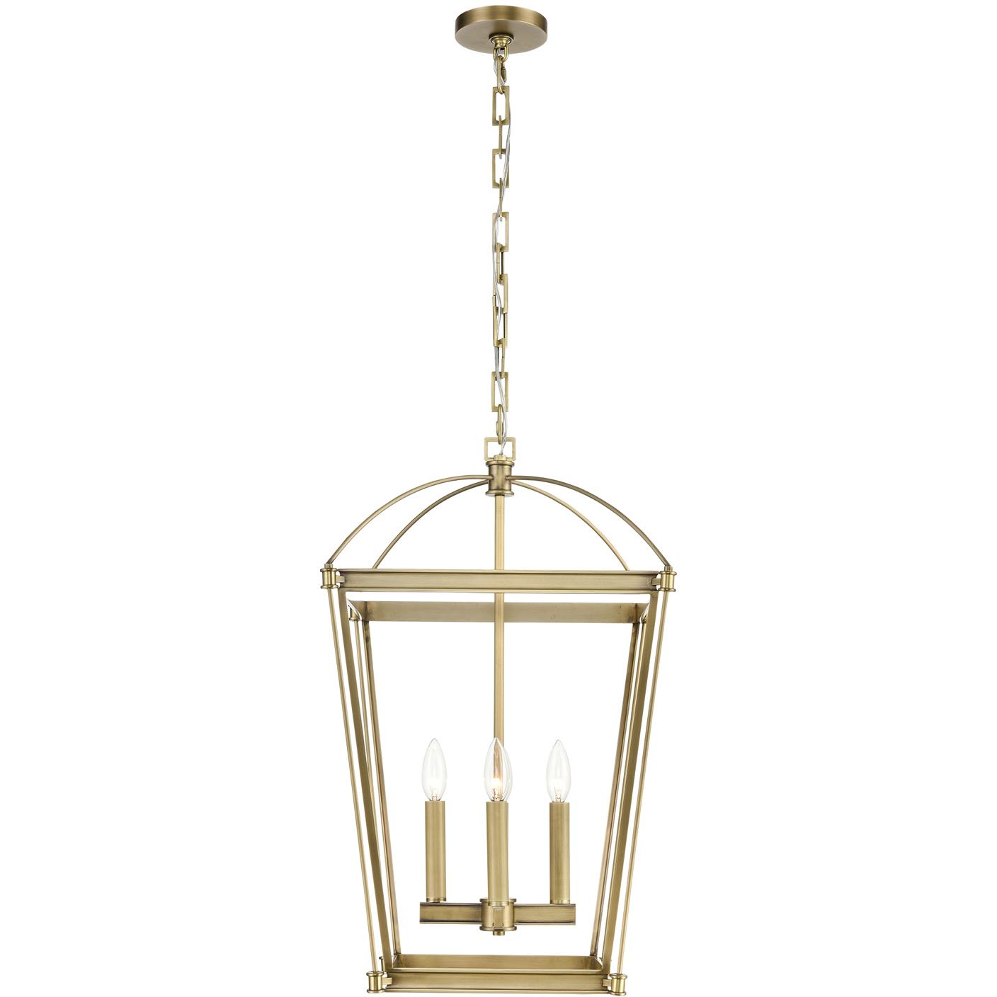 Manor 4 Light 16.5 inch Vintage Brass Pendant Ceiling Light