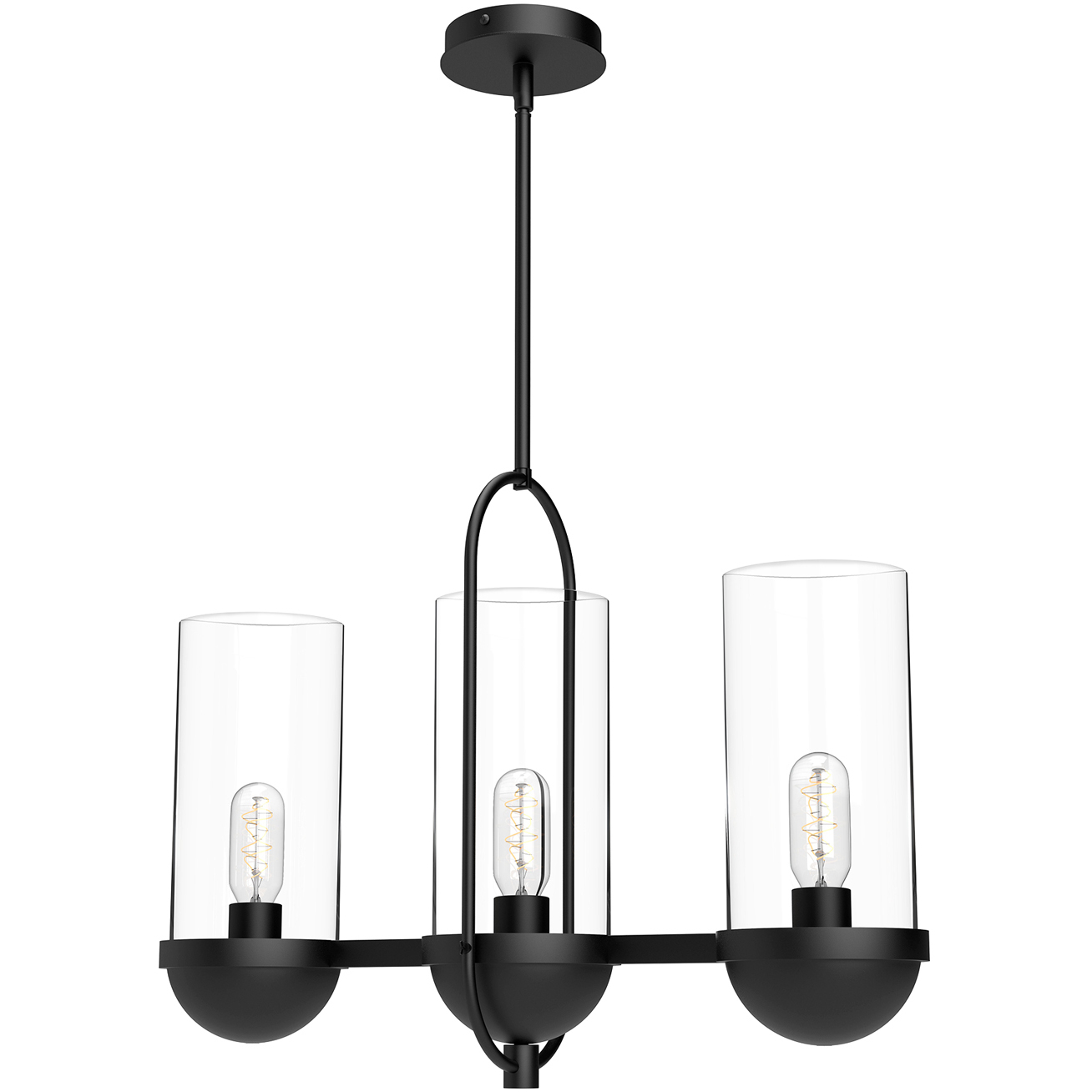 Alora Mood Cyrus 3 Light 23.5 inch Matte Black Linear Pendant Ceiling Light