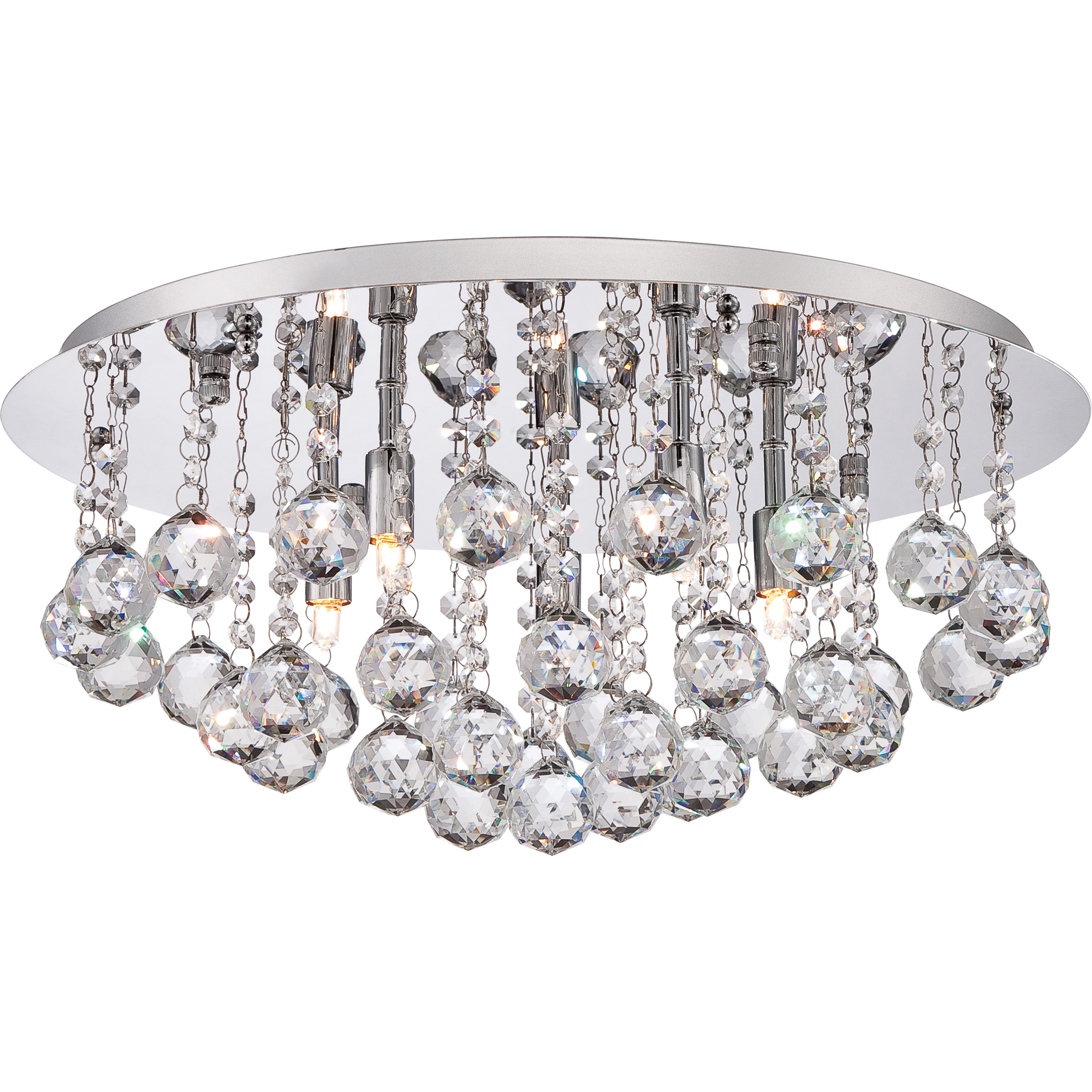 Bordeaux 5 Light 20 inch Polished Chrome Flush Mount Ceiling Light