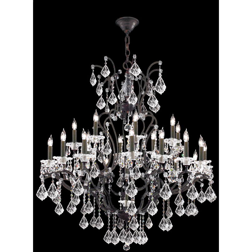 Cosenza 24 Light 48 inch Burnt Sienna Chandelier Ceiling Light, without Veil
