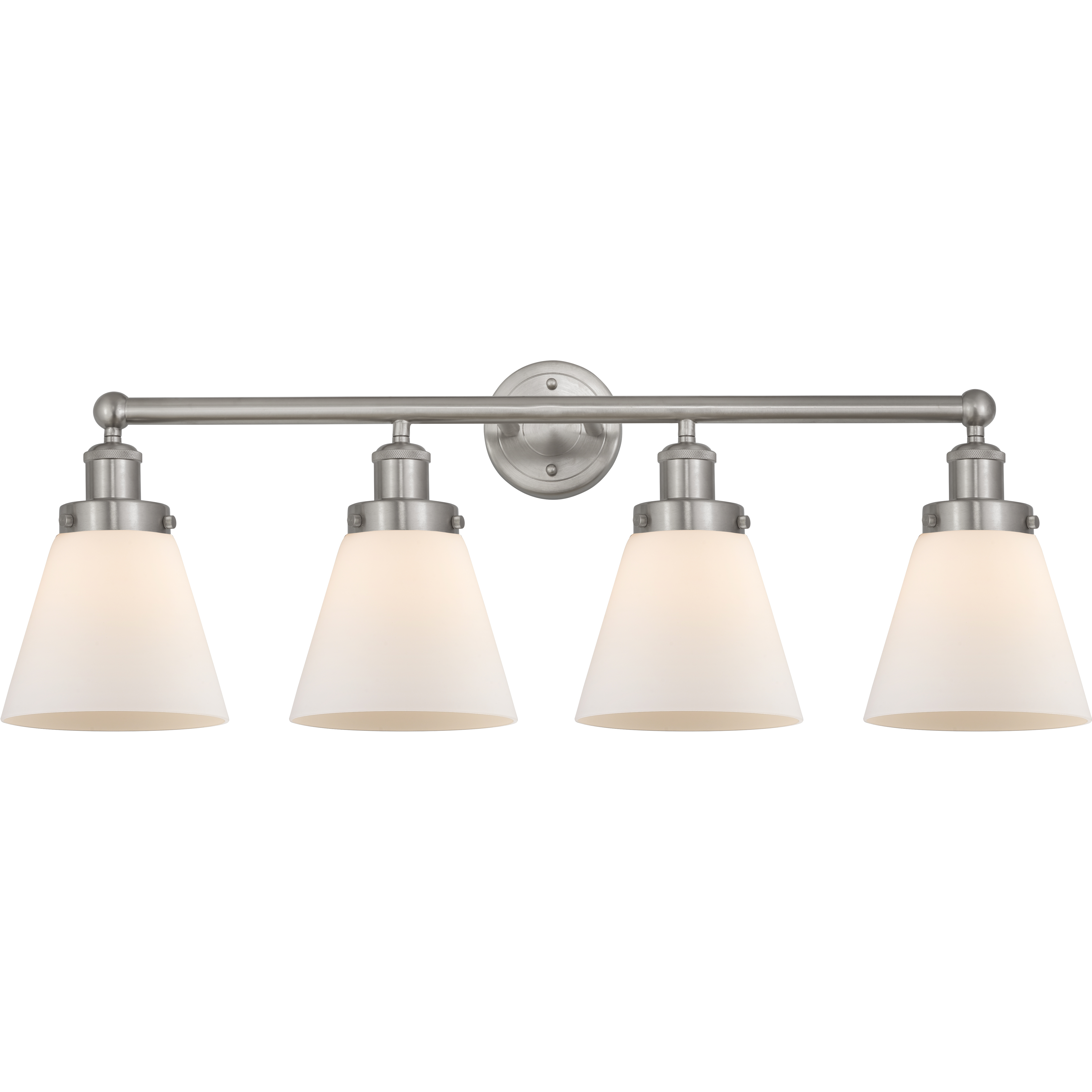 Cone 4 Light 33.5 inch Brushed Satin Nickel Bath Vanity Light Wall Light